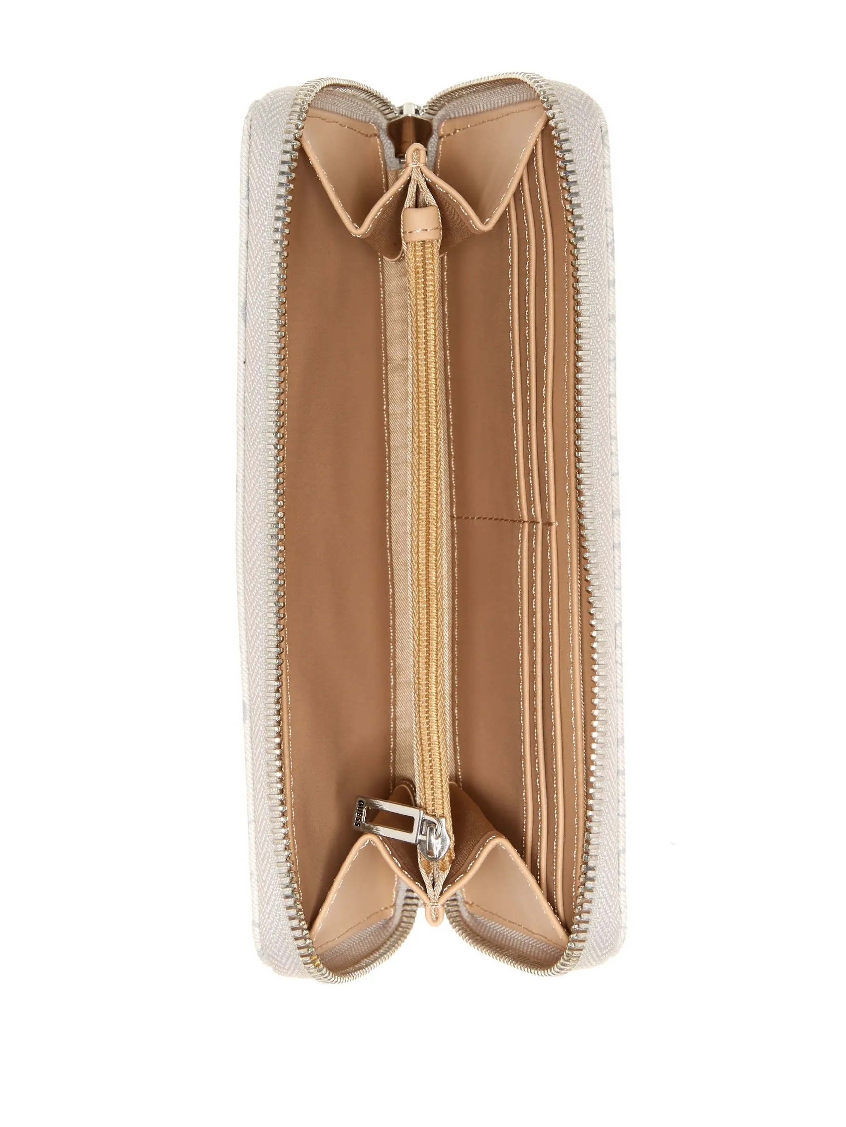 Abree Logo Saffiano Medium Zip-Around Wallet