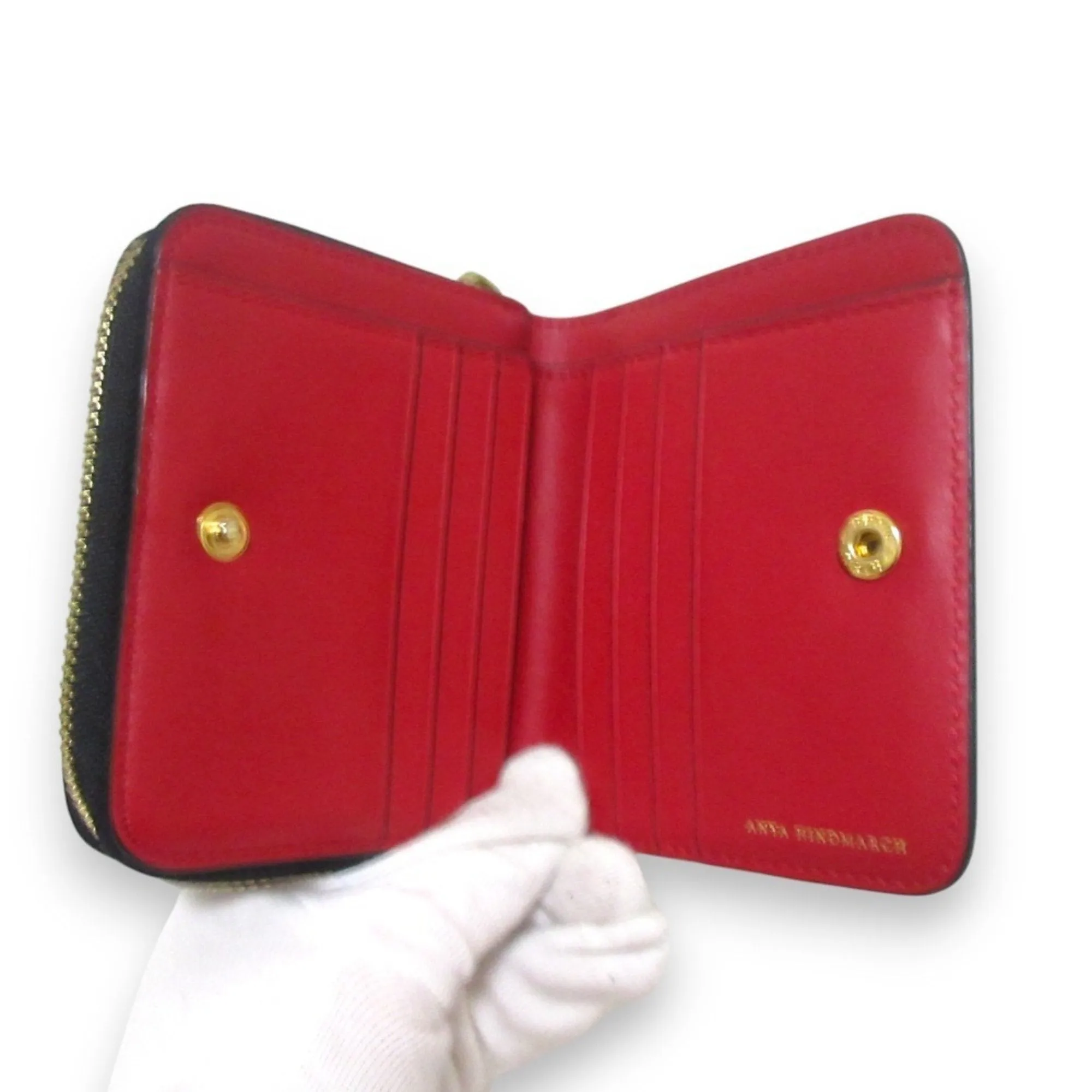 Anya Hindmarch Leather Wallet (Bi-Fold) (Pre-Owned)