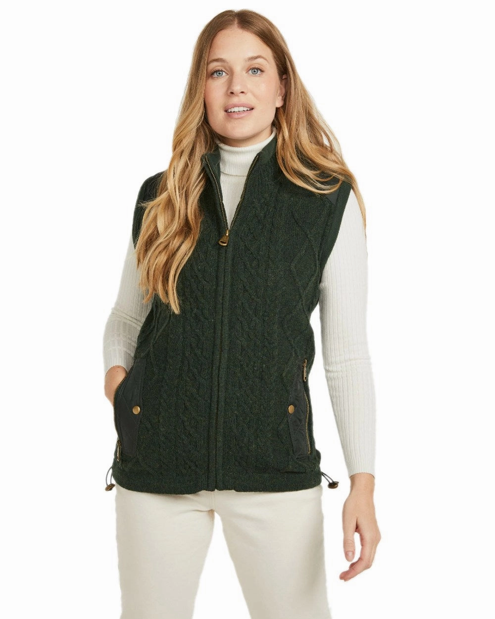 Aran Womens Castlehill Gilet with Fleece Collar