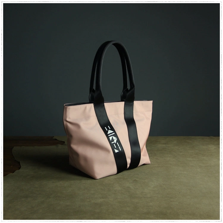 Black Womens Nylon Shopper Tote Womens Nylon Shoulder Tote Black Nylon Handbag Purse for Ladies