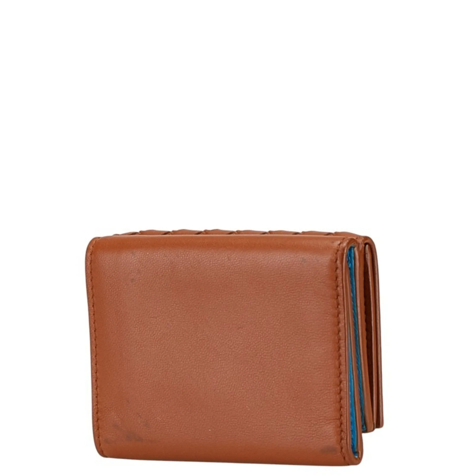 Bottega Veneta blue Leather Wallet (Tri-Fold) (Pre-Owned)