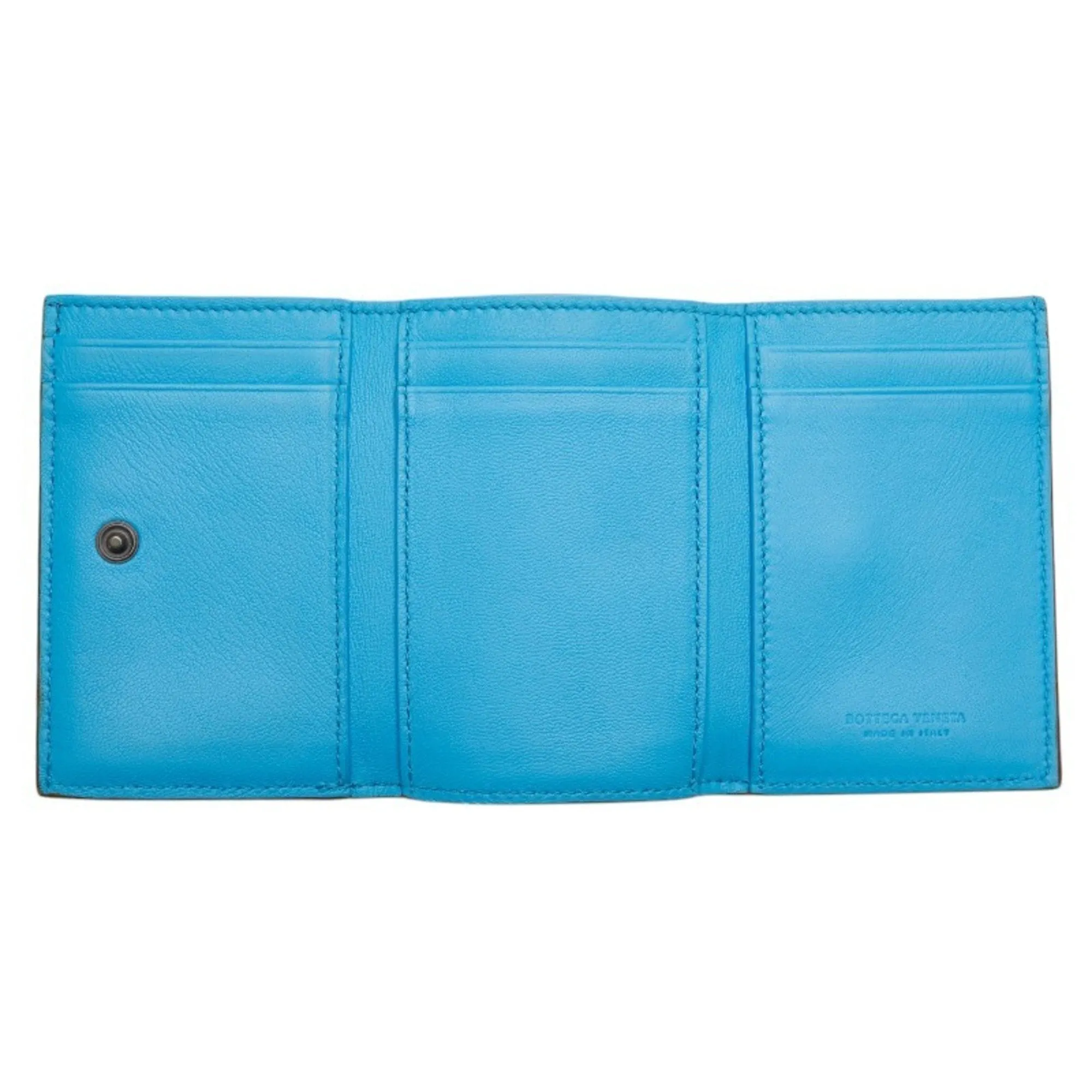 Bottega Veneta blue Leather Wallet (Tri-Fold) (Pre-Owned)
