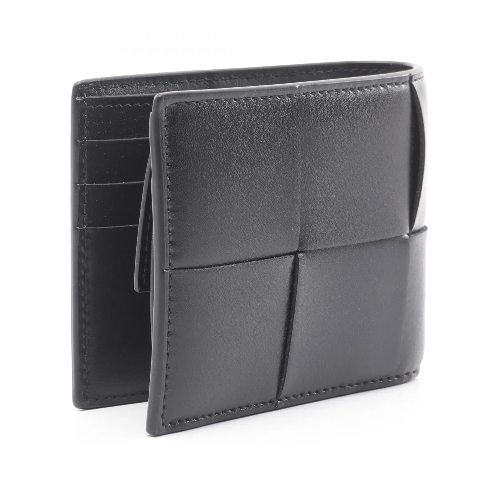 Bottega Veneta Leather Cassette Wallet Black