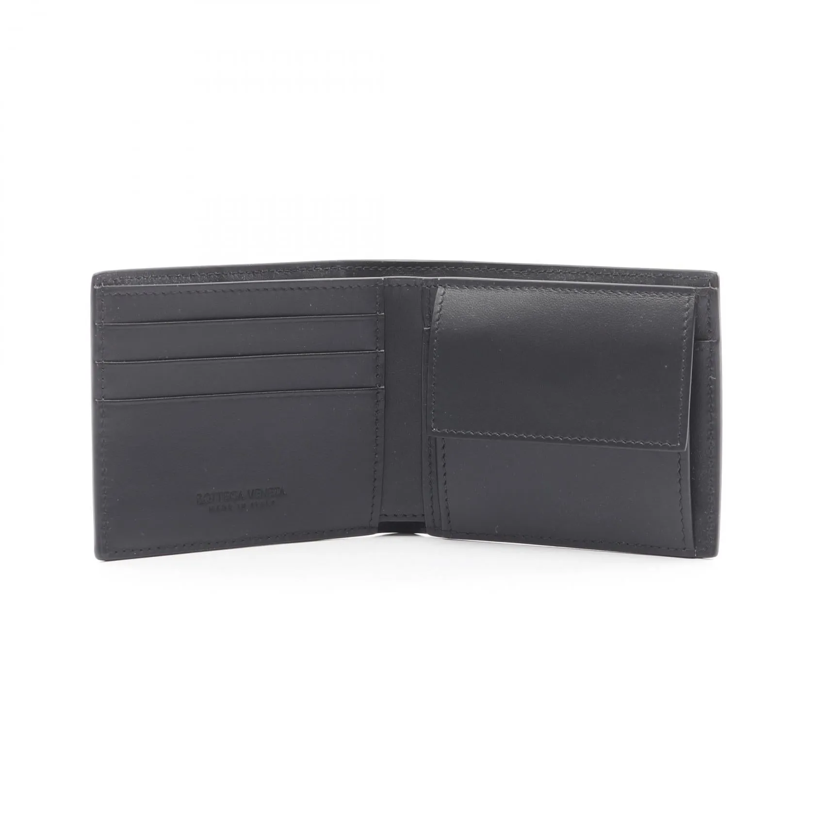 Bottega Veneta Leather Cassette Wallet Black
