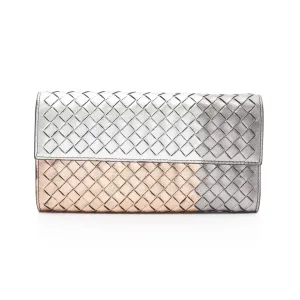 Bottega Veneta Leather Intrecciato Bifold Wallet