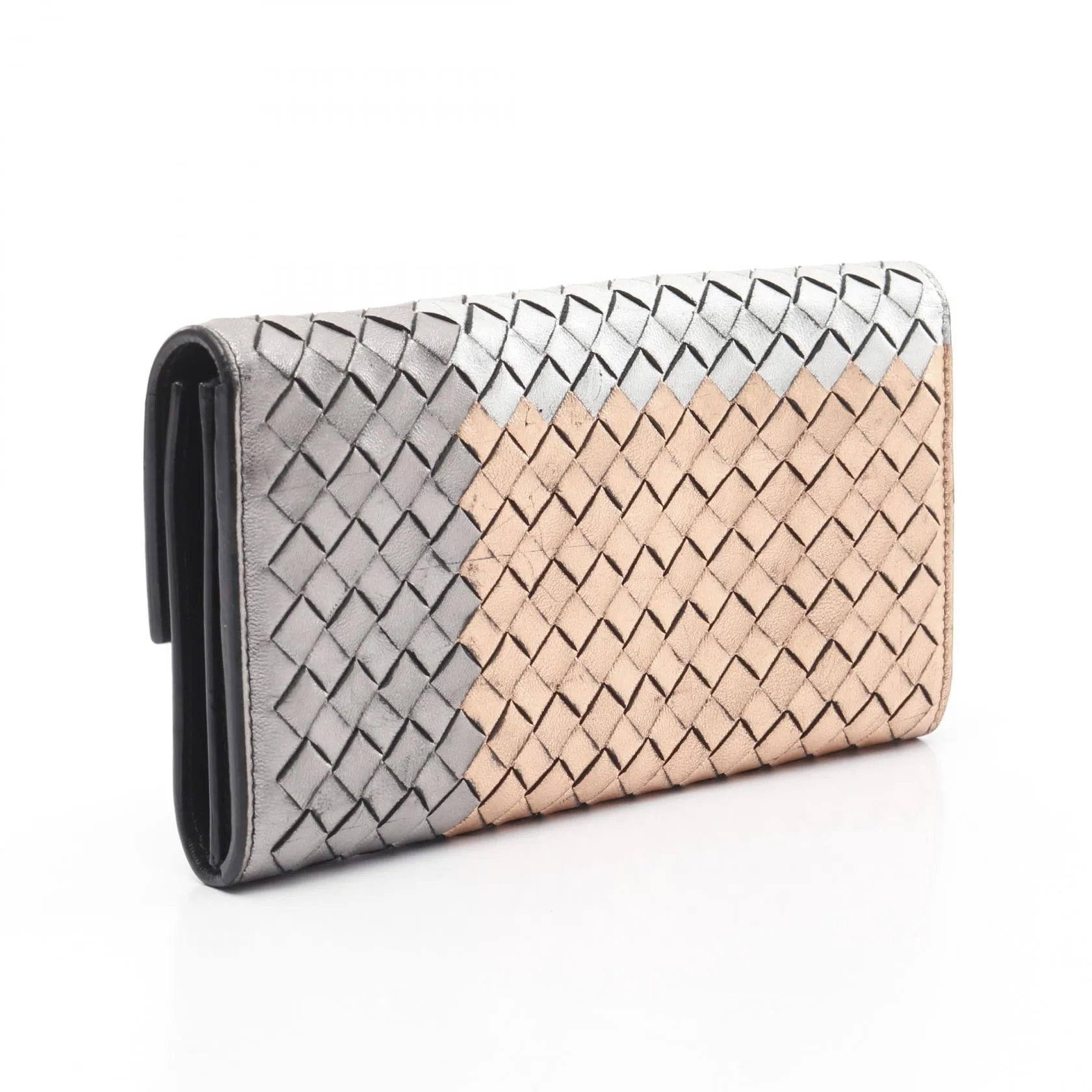 Bottega Veneta Leather Intrecciato Bifold Wallet