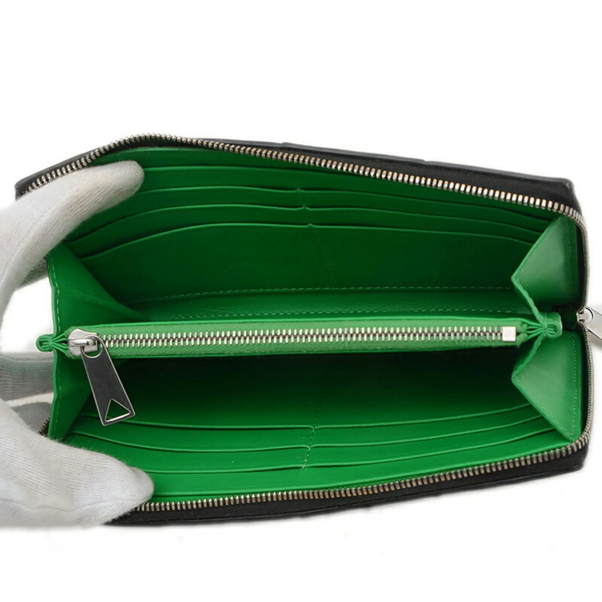 Bottega Veneta Leather Long Wallet (Bi-Fold) (Pre-Owned)