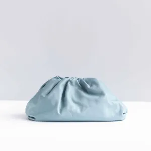 BOTTEGA VENETA - POUCH BAG LIGHT BLUE CALFSKIN