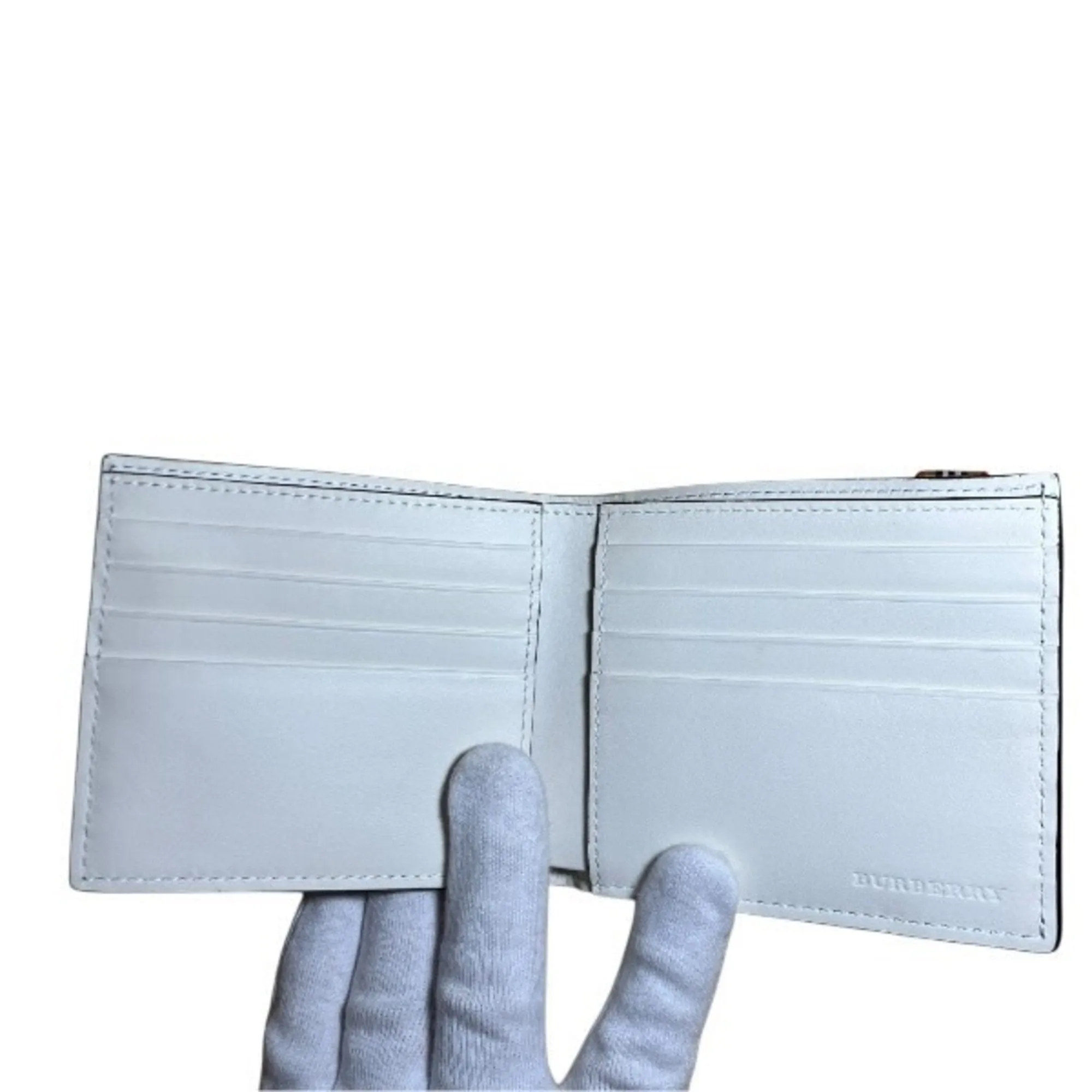 Burberry blue Leather Wallet (Bi-Fold) (Pre-Owned)