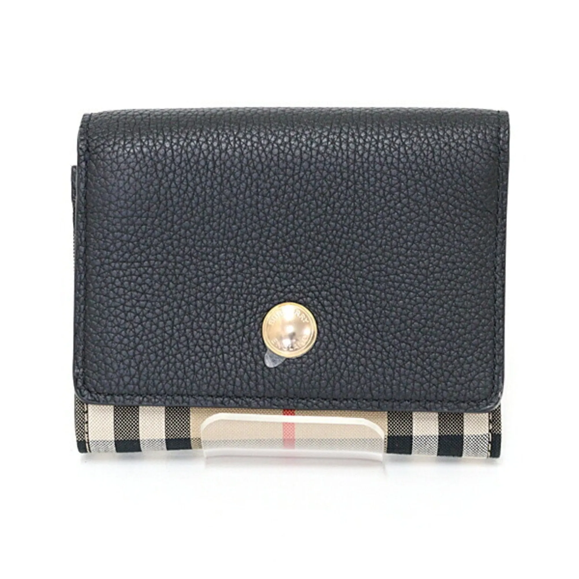 Burberry  Elastane Cotton Leather Wallet (Tri-Fold) (Pre-Owned)