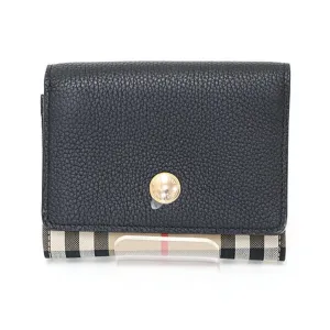 Burberry  Elastane Cotton Leather Wallet (Tri-Fold) (Pre-Owned)
