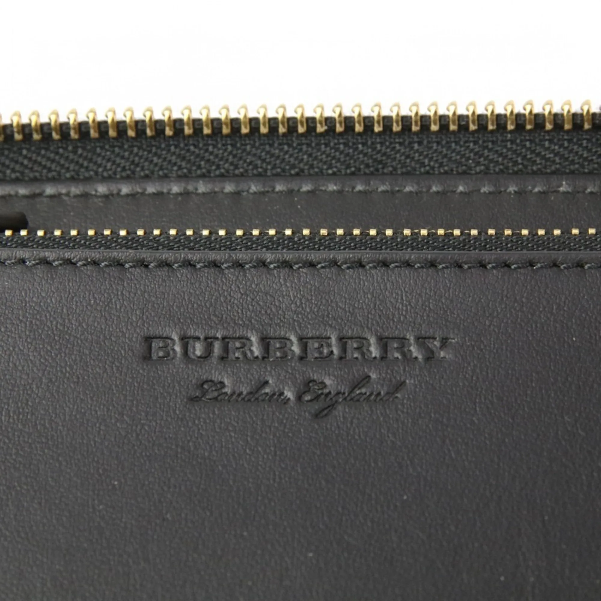 Burberry Leather Long Wallet (Bi-Fold) (Pre-Owned)