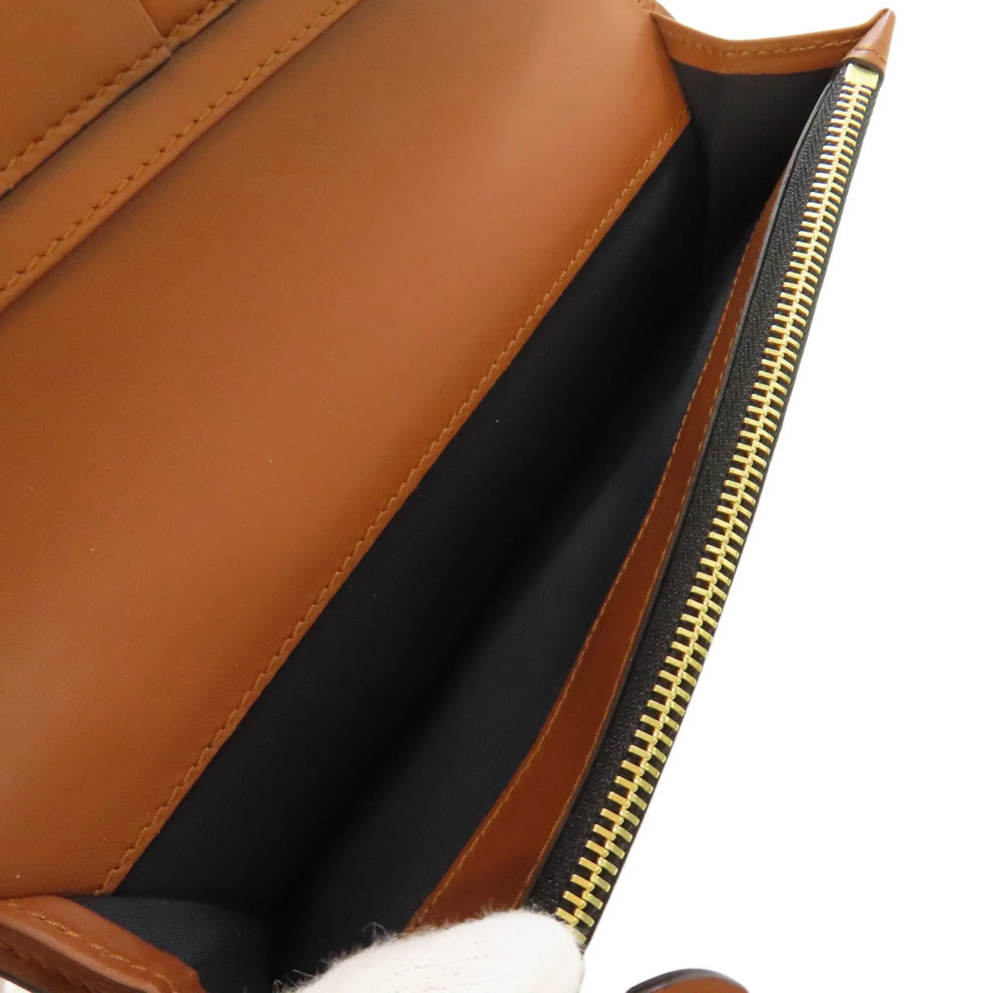 Burberry Leather Long Wallet (Bi-Fold) (Pre-Owned)