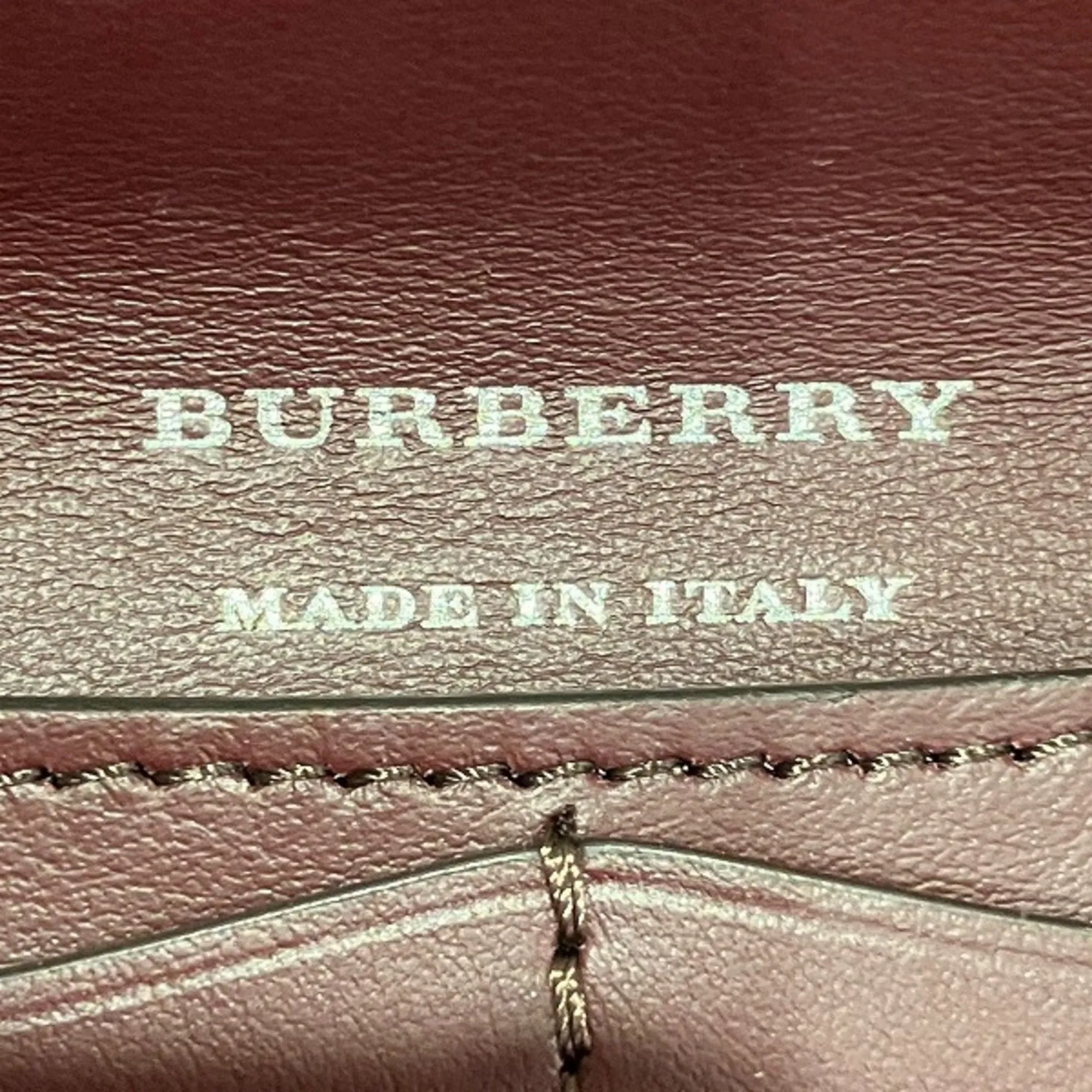 Burberry Leather Long Wallet (Tri-Fold) (Pre-Owned)
