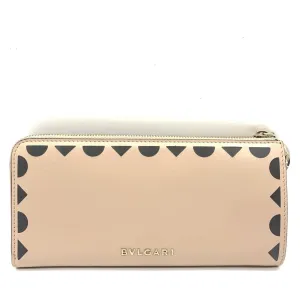 Bvlgari pink Leather Long Wallet (Bi-Fold) (Pre-Owned)