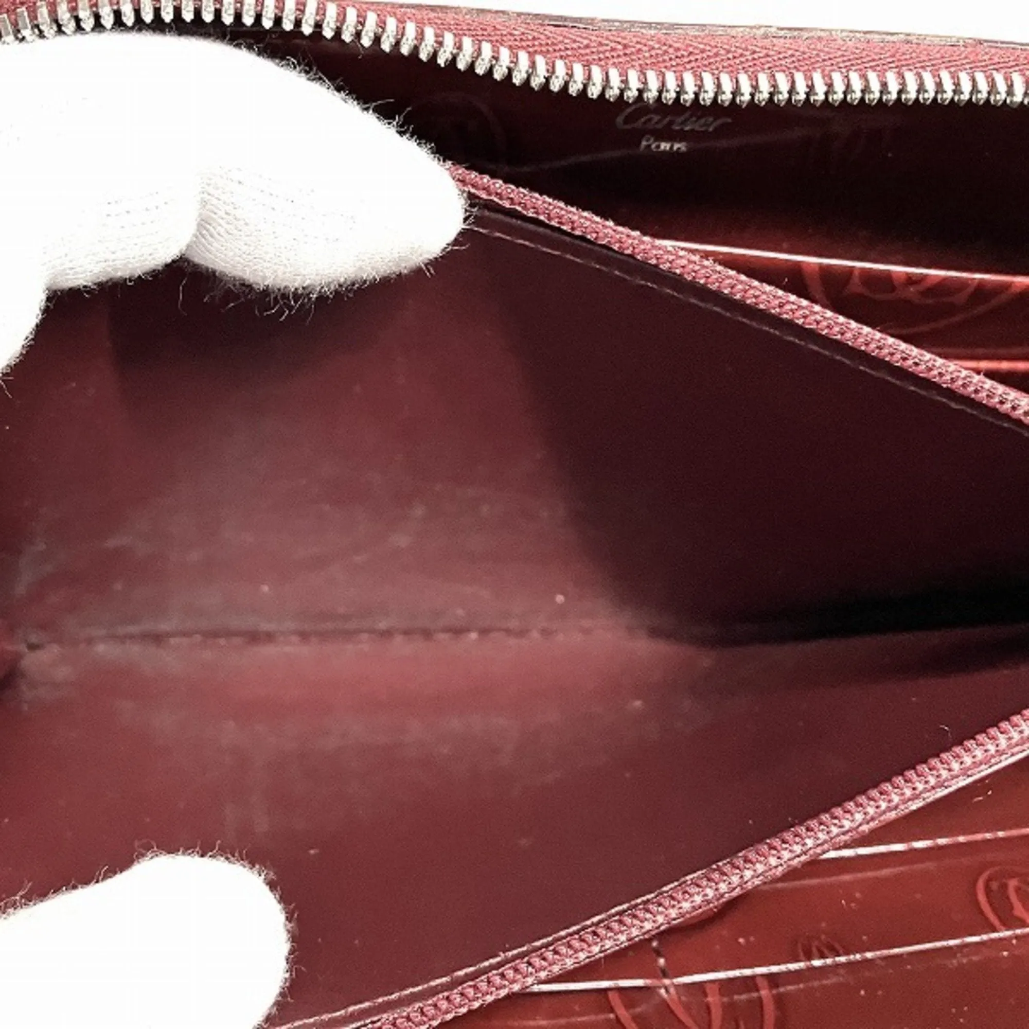 Cartier Happy Birthday Leather Coin Purse/Coin Case (Pre-Owned)