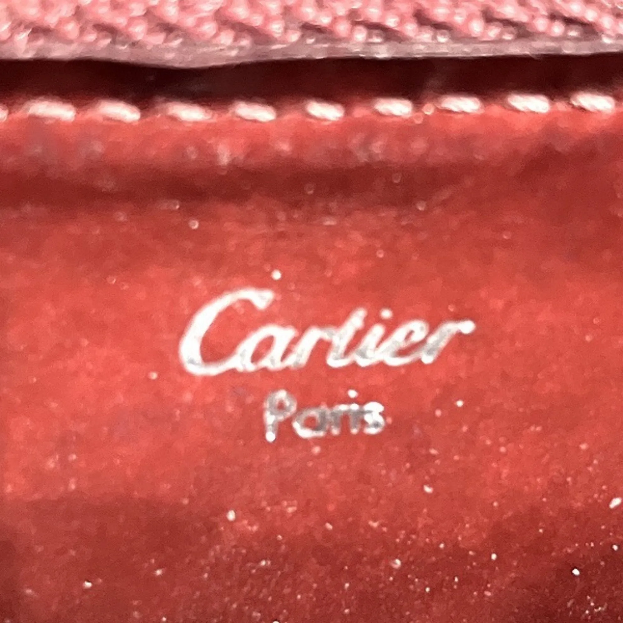 Cartier Happy Birthday Leather Coin Purse/Coin Case (Pre-Owned)