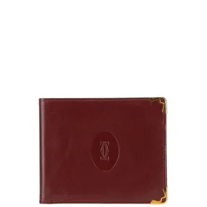 Cartier Leather Bill Wallet (Bi-Fold) (Pre-Owned)
