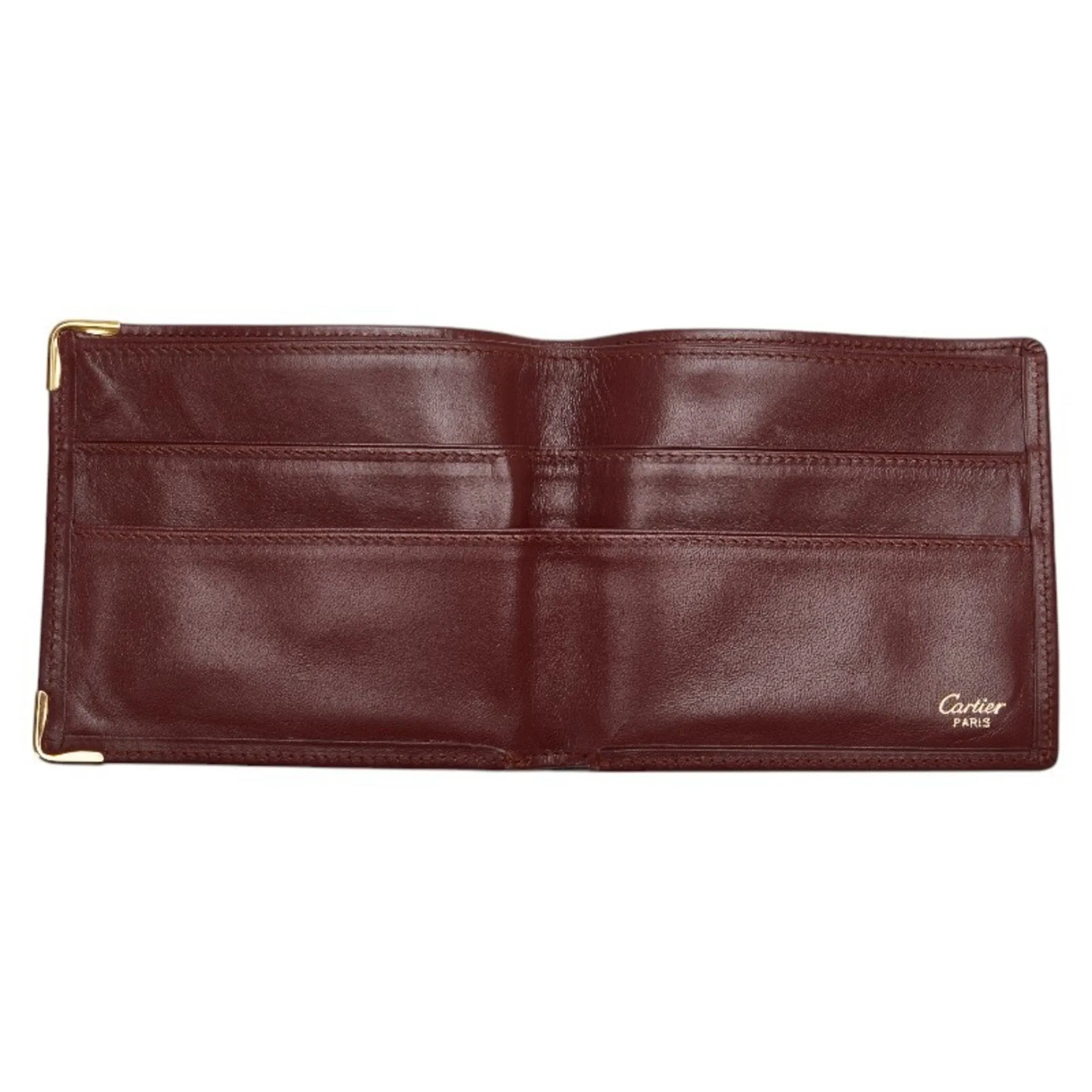 Cartier Leather Bill Wallet (Bi-Fold) (Pre-Owned)