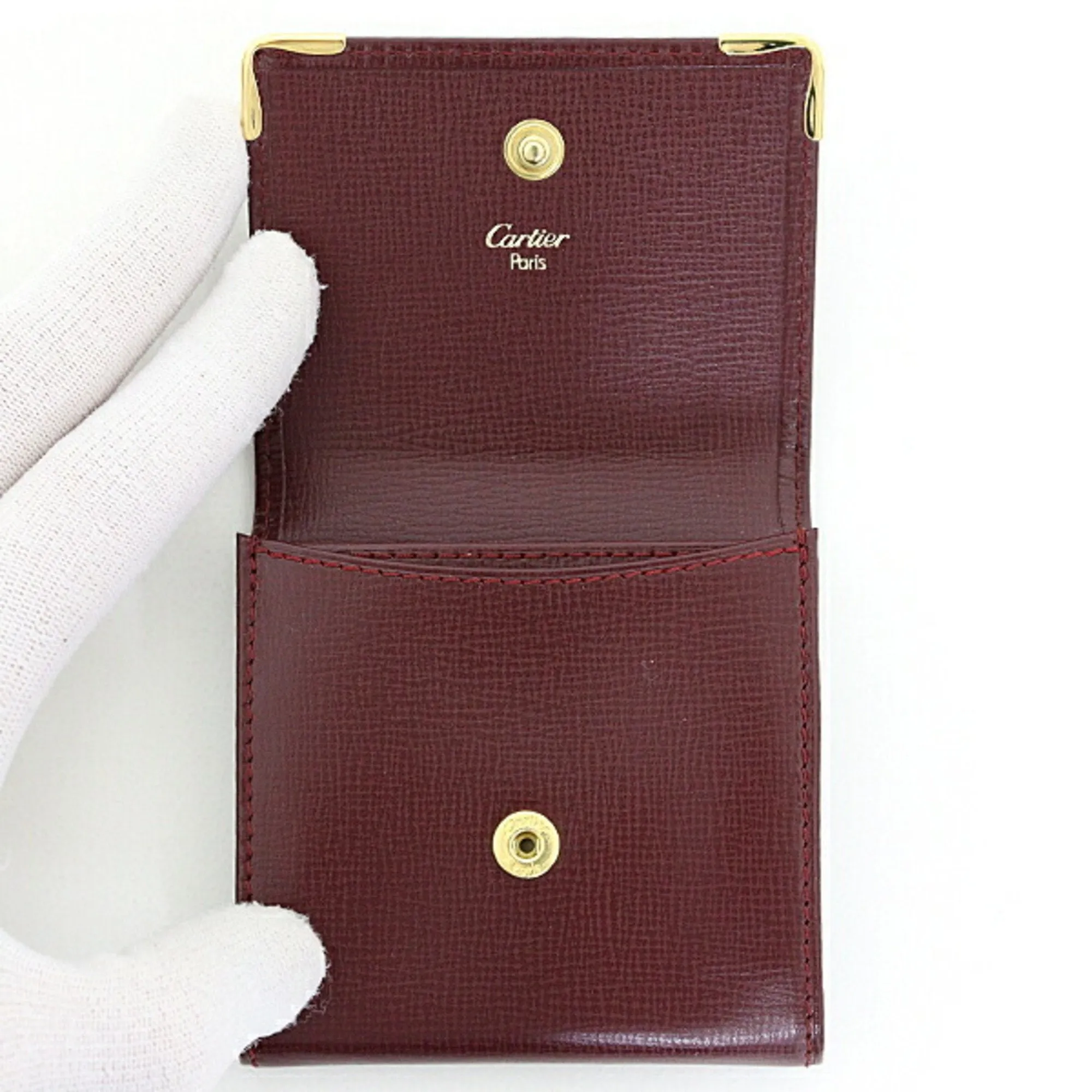 Cartier Leather Coin Purse/Coin Case (Pre-Owned)