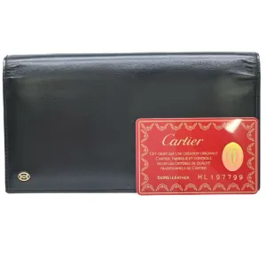 Cartier Leather Long Wallet (Bi-Fold) (Pre-Owned)