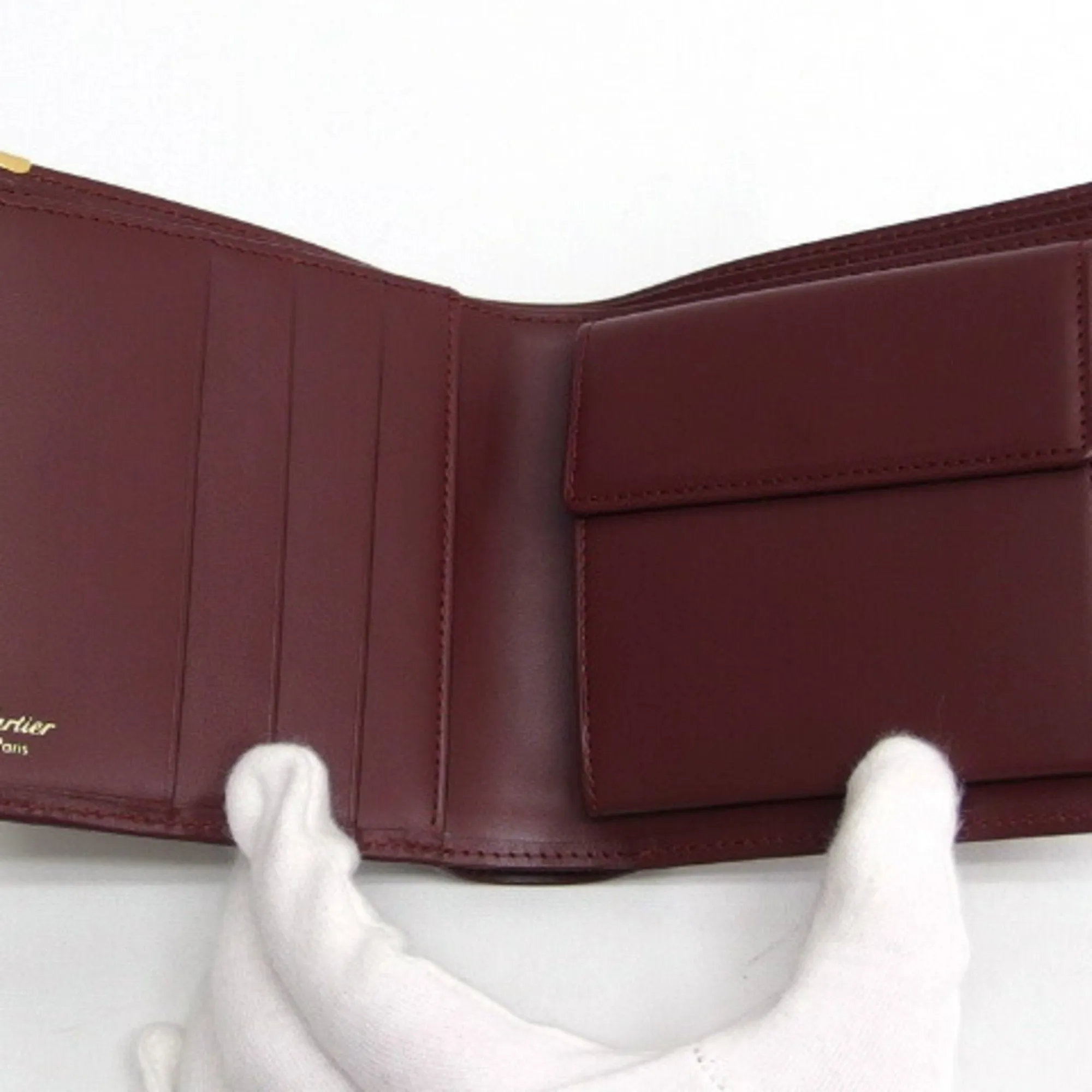 Cartier Must  Color Leather Coin Purse/Coin Case (Pre-Owned)