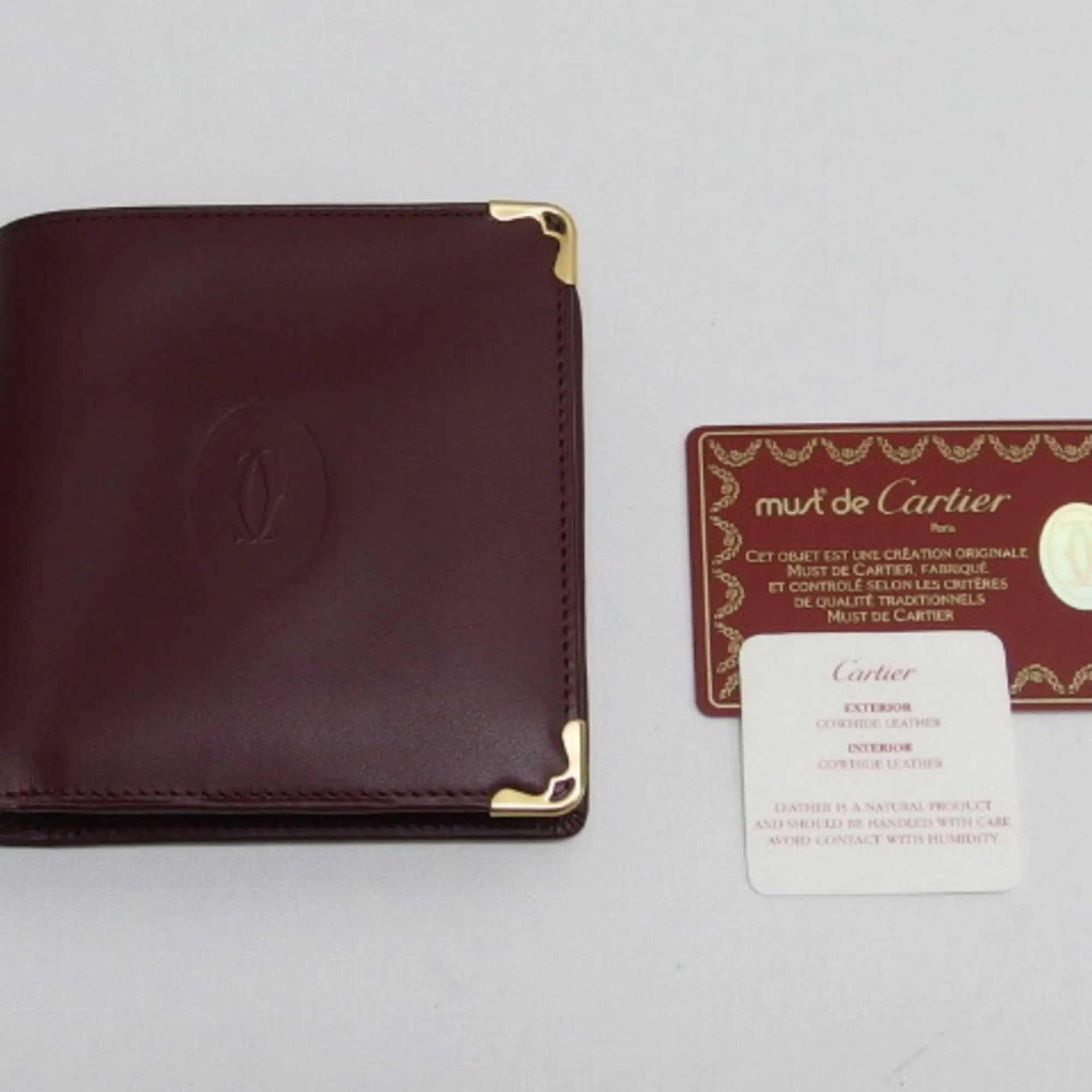 Cartier Must  Color Leather Coin Purse/Coin Case (Pre-Owned)
