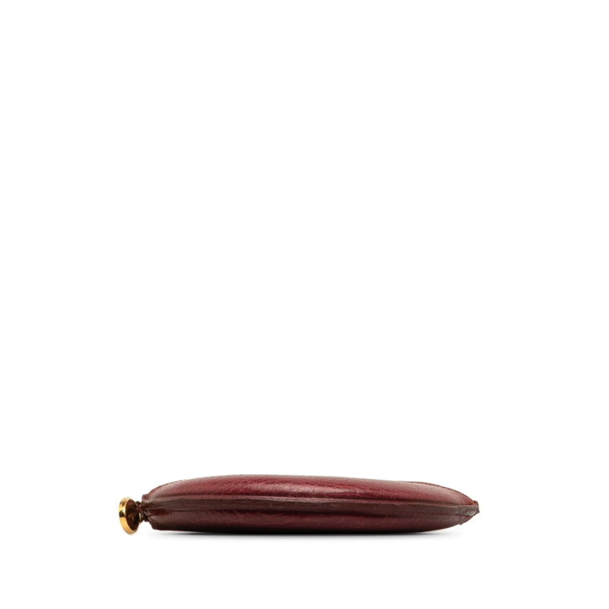 Cartier Wine Leather Coin Purse/Coin Case (Pre-Owned)