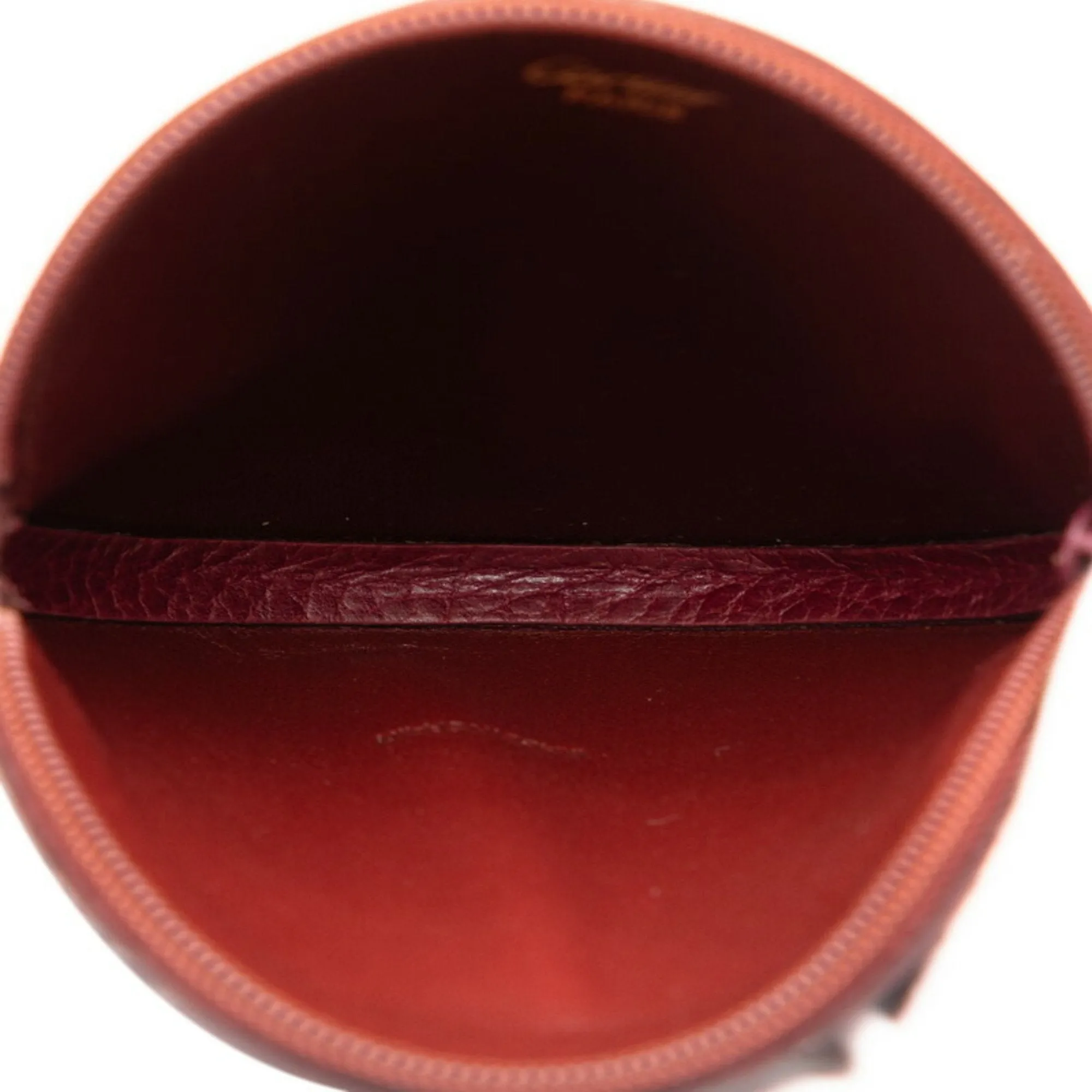 Cartier Wine Leather Coin Purse/Coin Case (Pre-Owned)