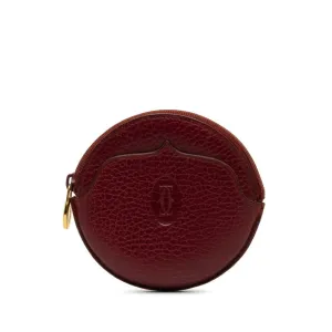 Cartier Wine Leather Coin Purse/Coin Case (Pre-Owned)