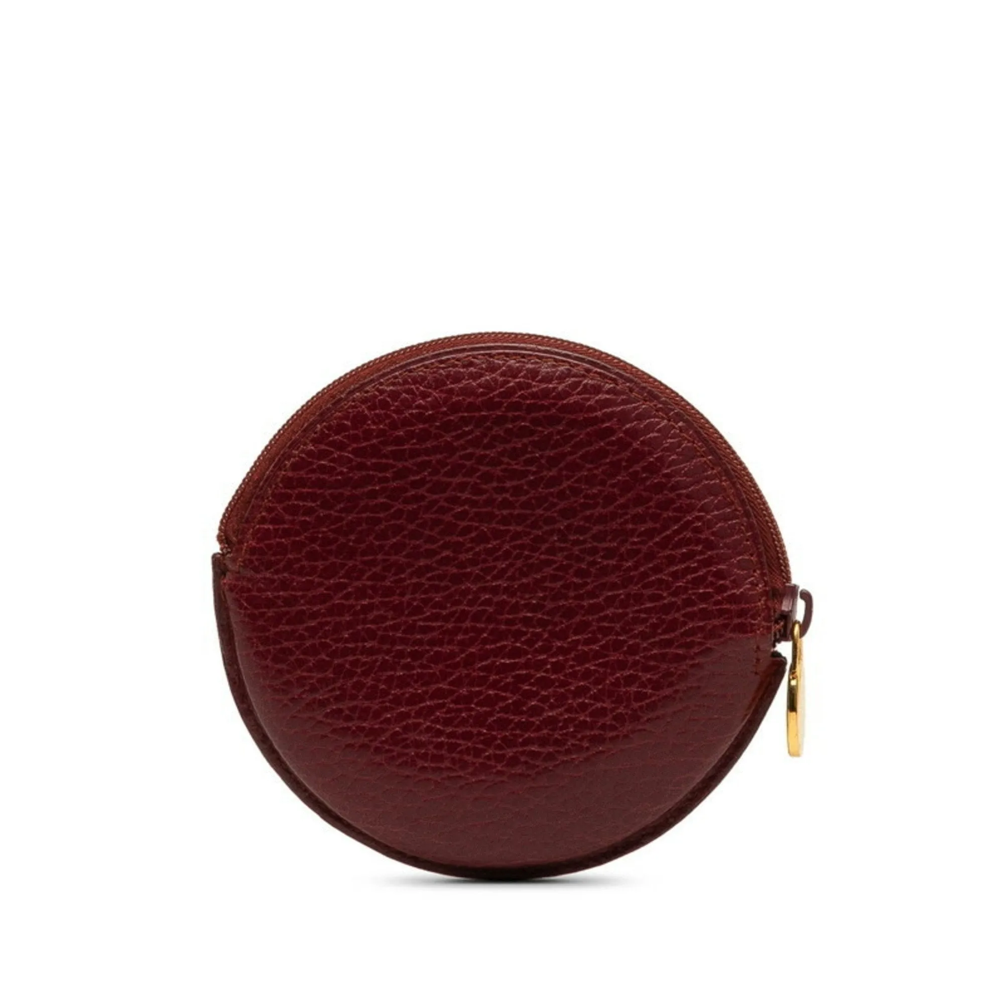 Cartier Wine Leather Coin Purse/Coin Case (Pre-Owned)