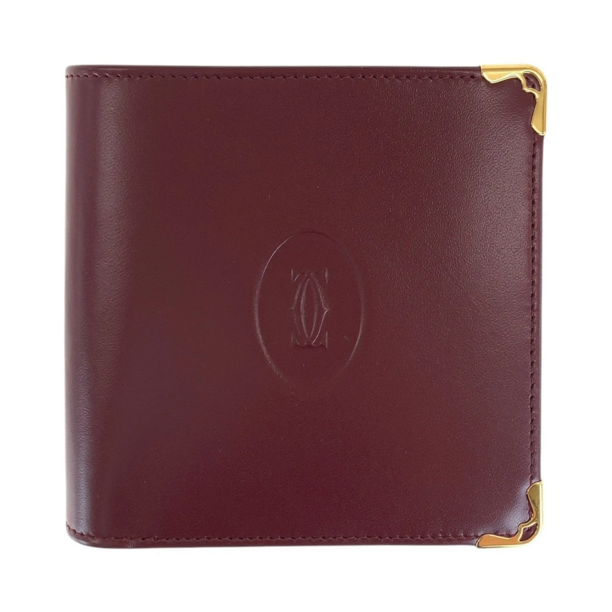 Cartier Wine Leather Wallet (Bi-Fold) (Pre-Owned)