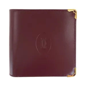 Cartier Wine Leather Wallet (Bi-Fold) (Pre-Owned)