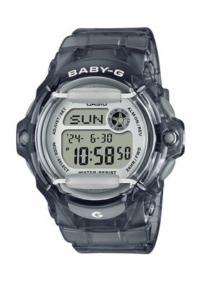 CASIO BABY-G DIGITAL CLEAR GREY RESIN BAND BG169U-8D