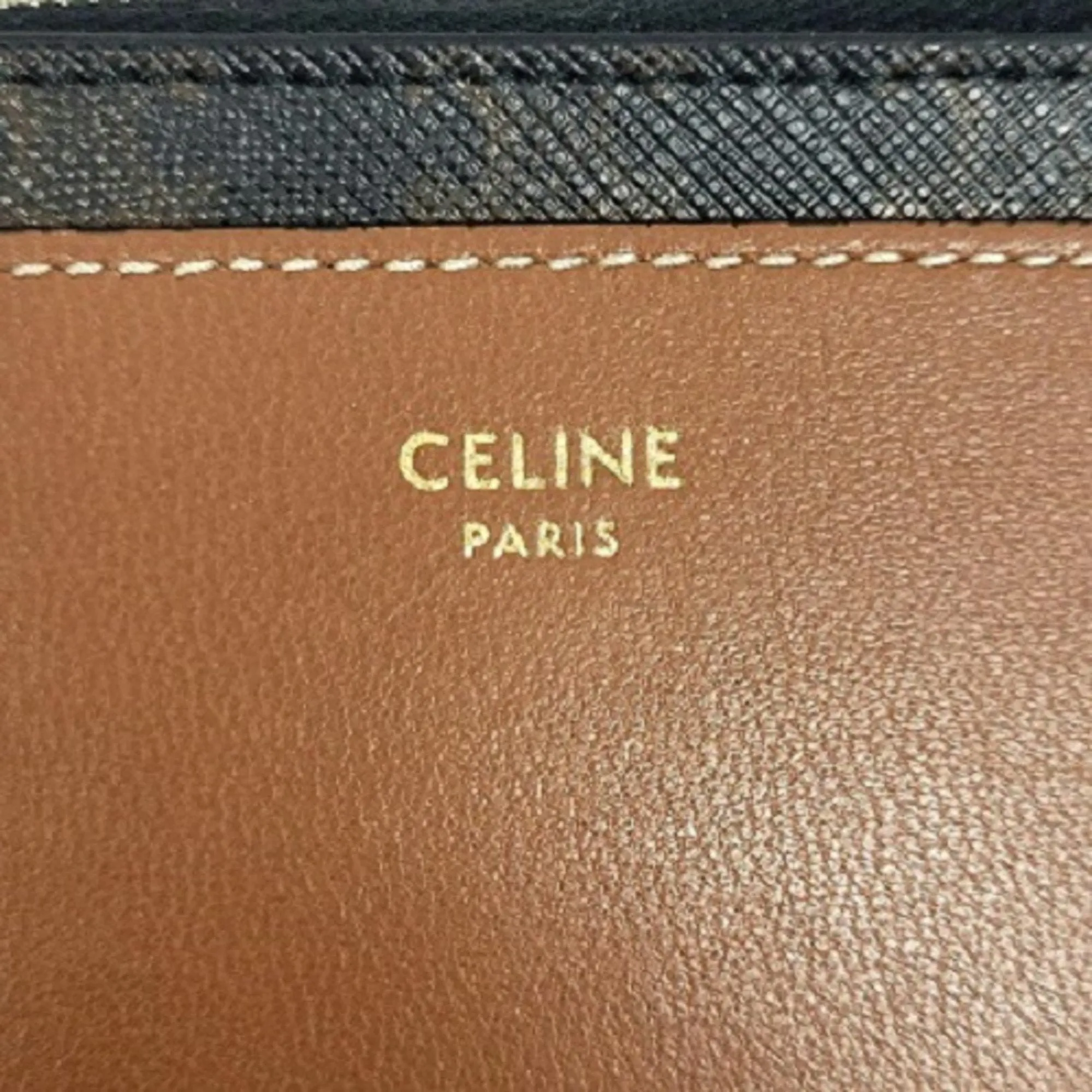 Celine Canvas Leather Coin Purse/Coin Case (Pre-Owned)