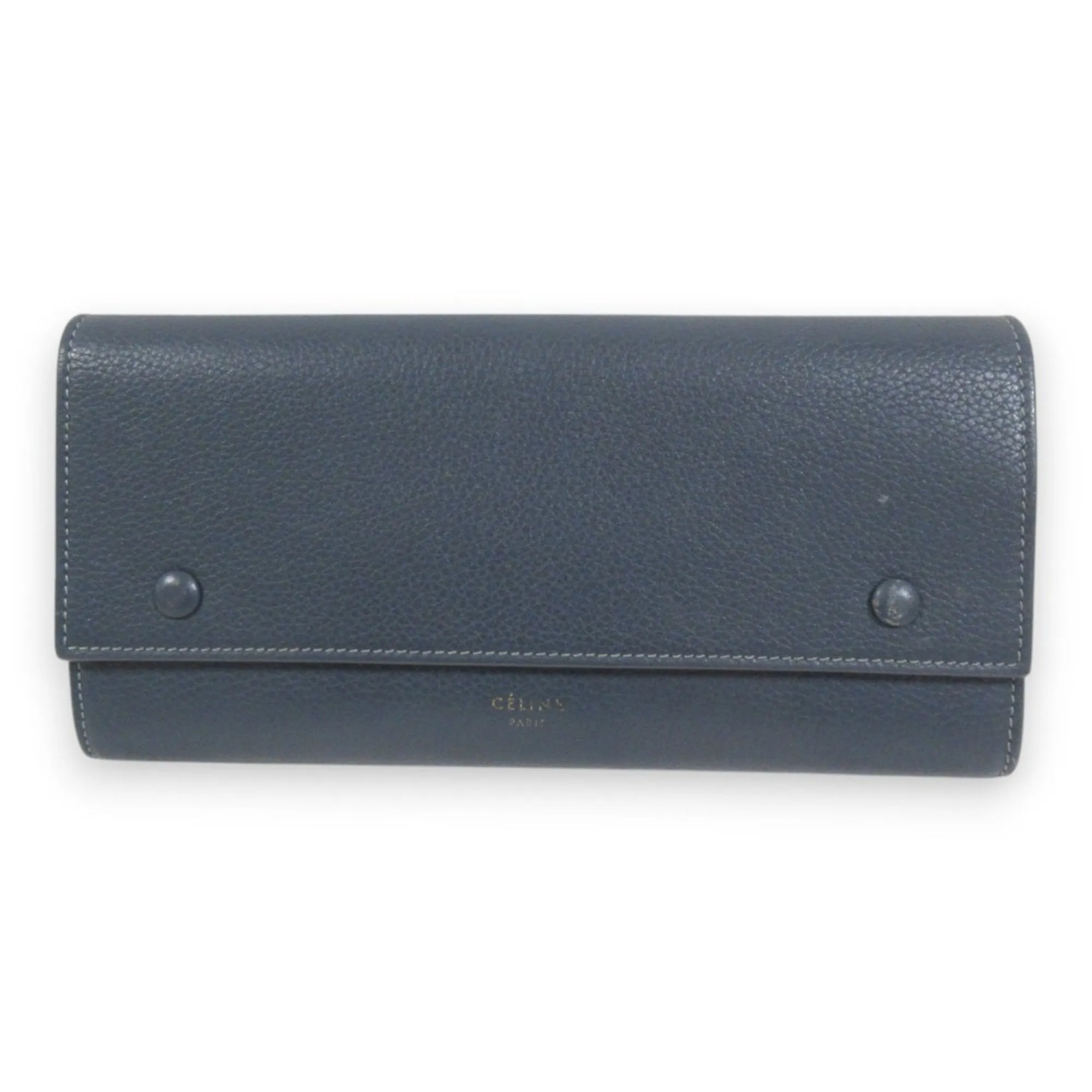 Celine Leather Long Wallet (Bi-Fold) (Pre-Owned)