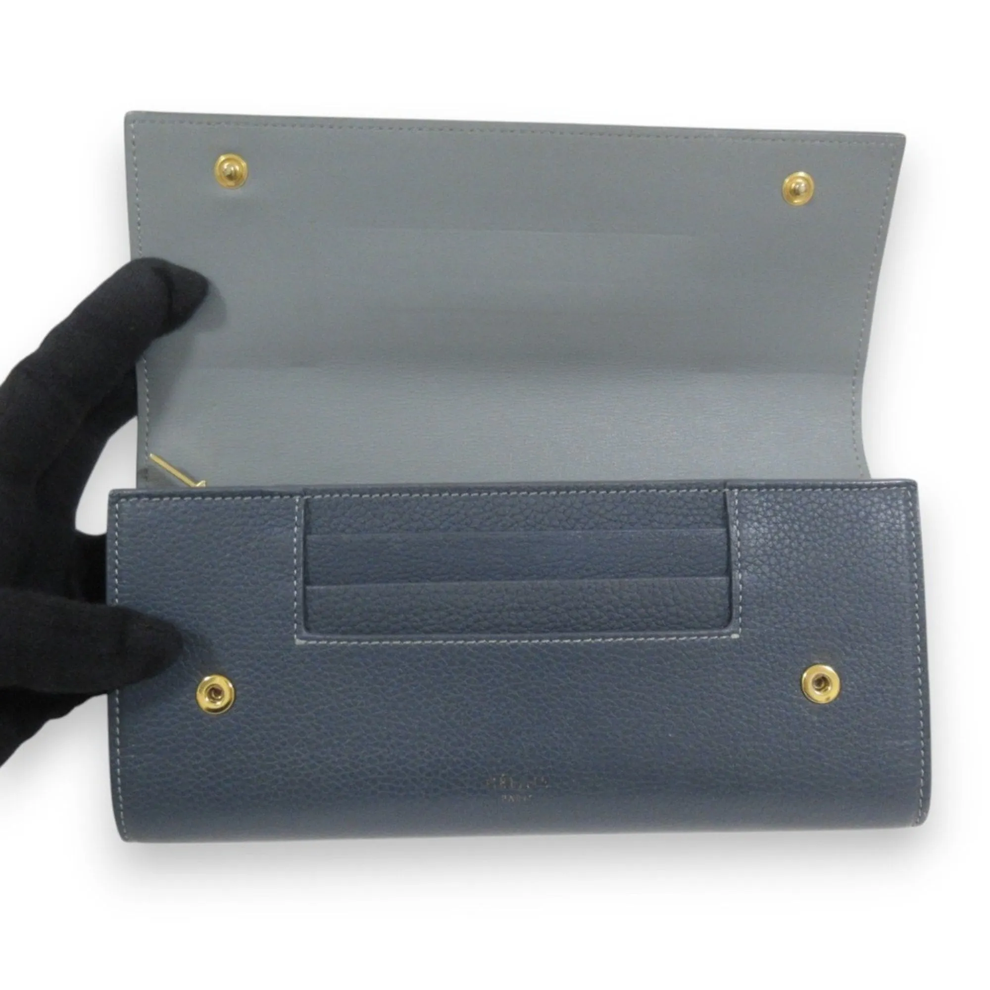 Celine Leather Long Wallet (Bi-Fold) (Pre-Owned)