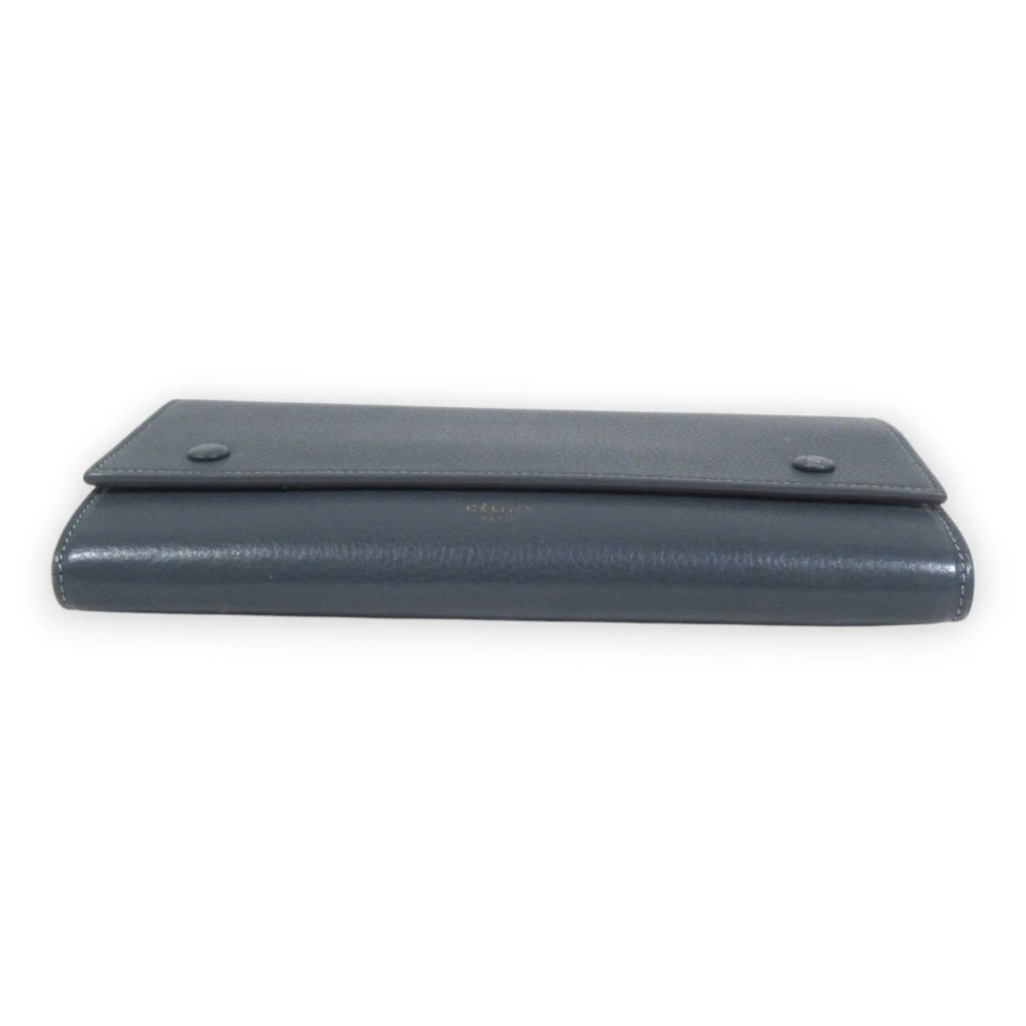 Celine Leather Long Wallet (Bi-Fold) (Pre-Owned)