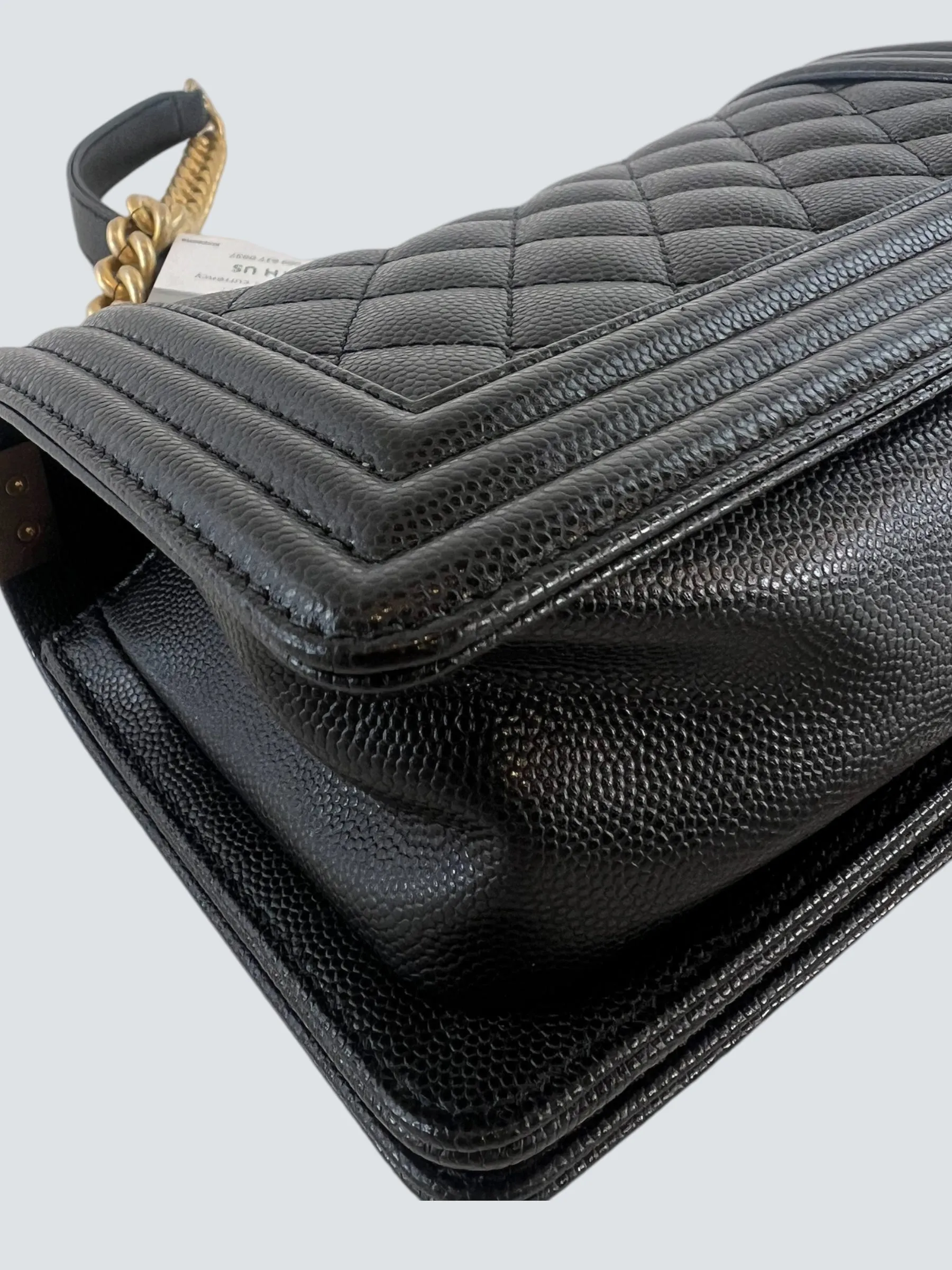 Chanel Black Caviar Leather Mini "Boy" Crossbody