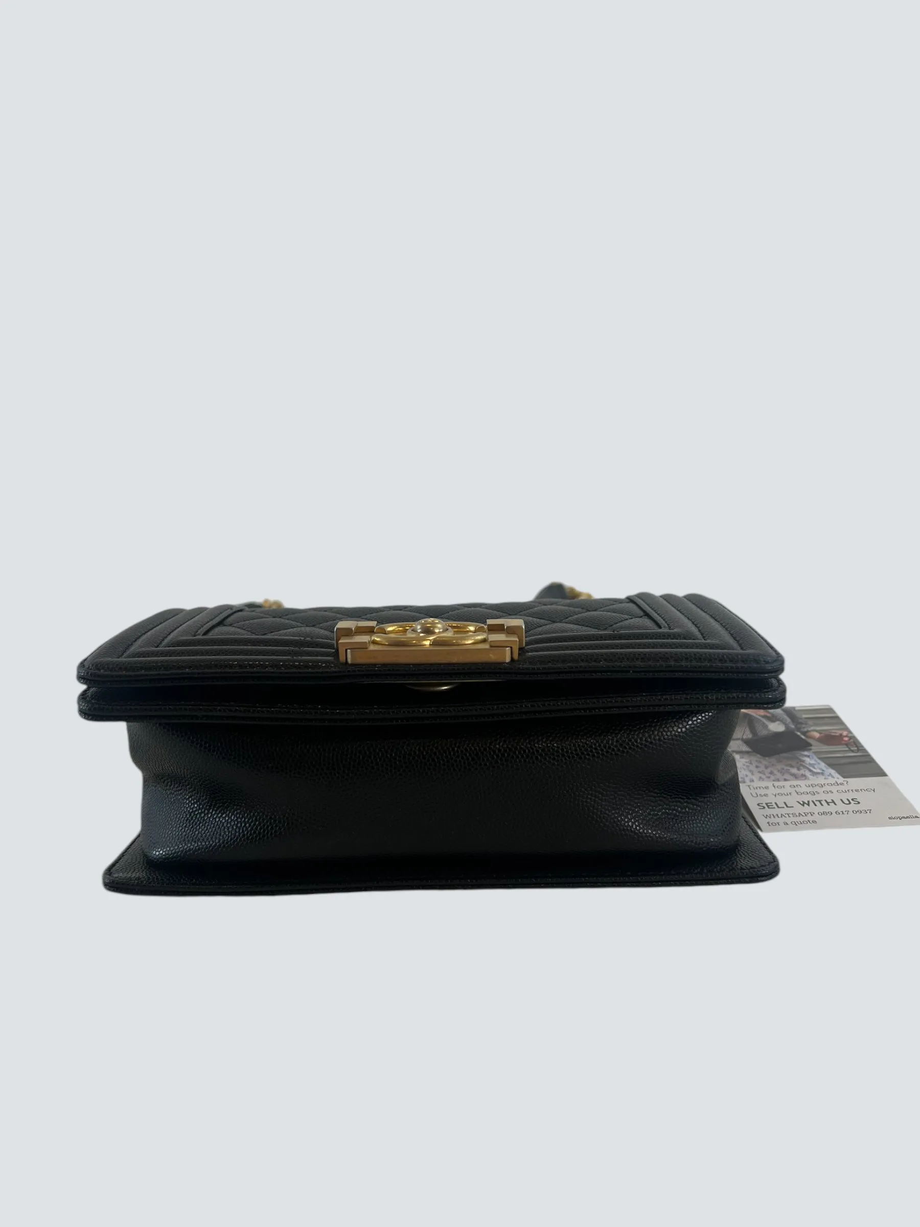 Chanel Black Caviar Leather Mini "Boy" Crossbody