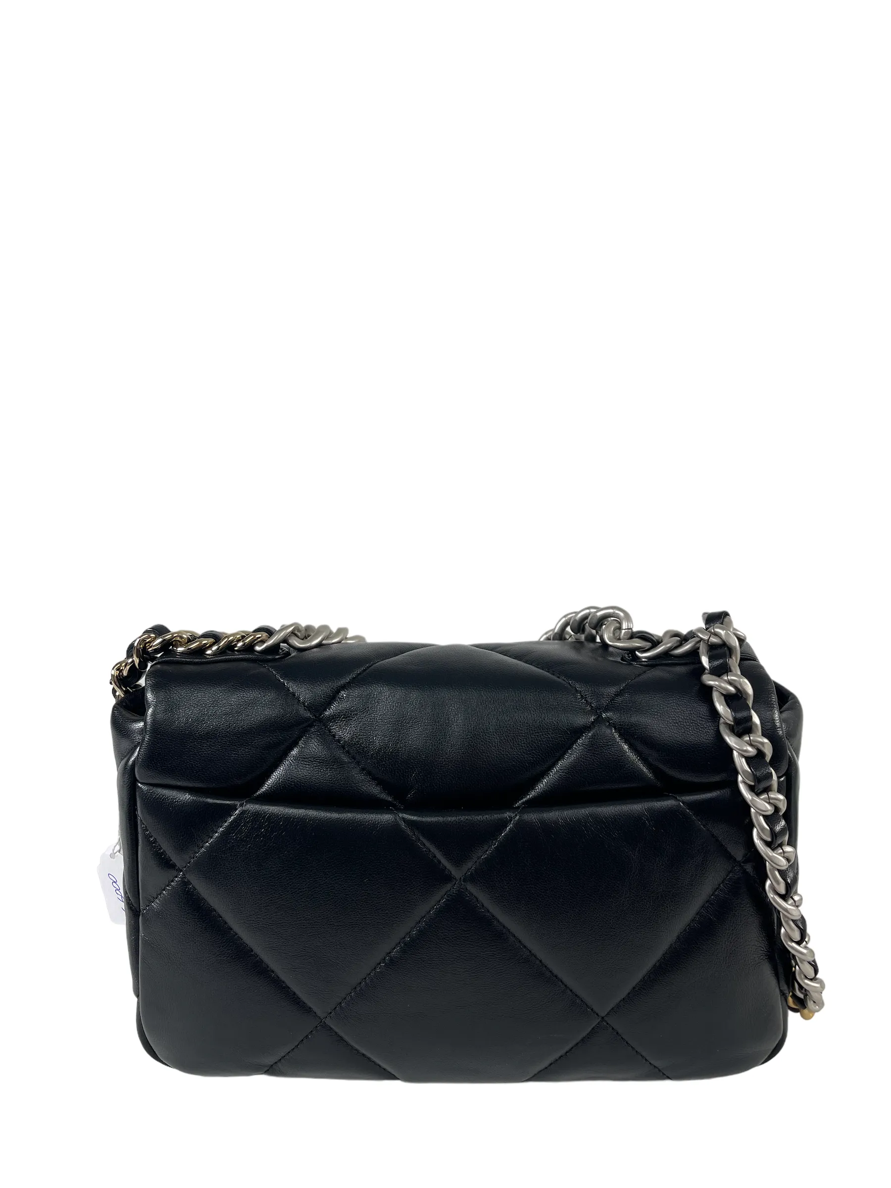 Chanel Black Lambskin Leather '19' Shoulder Bag