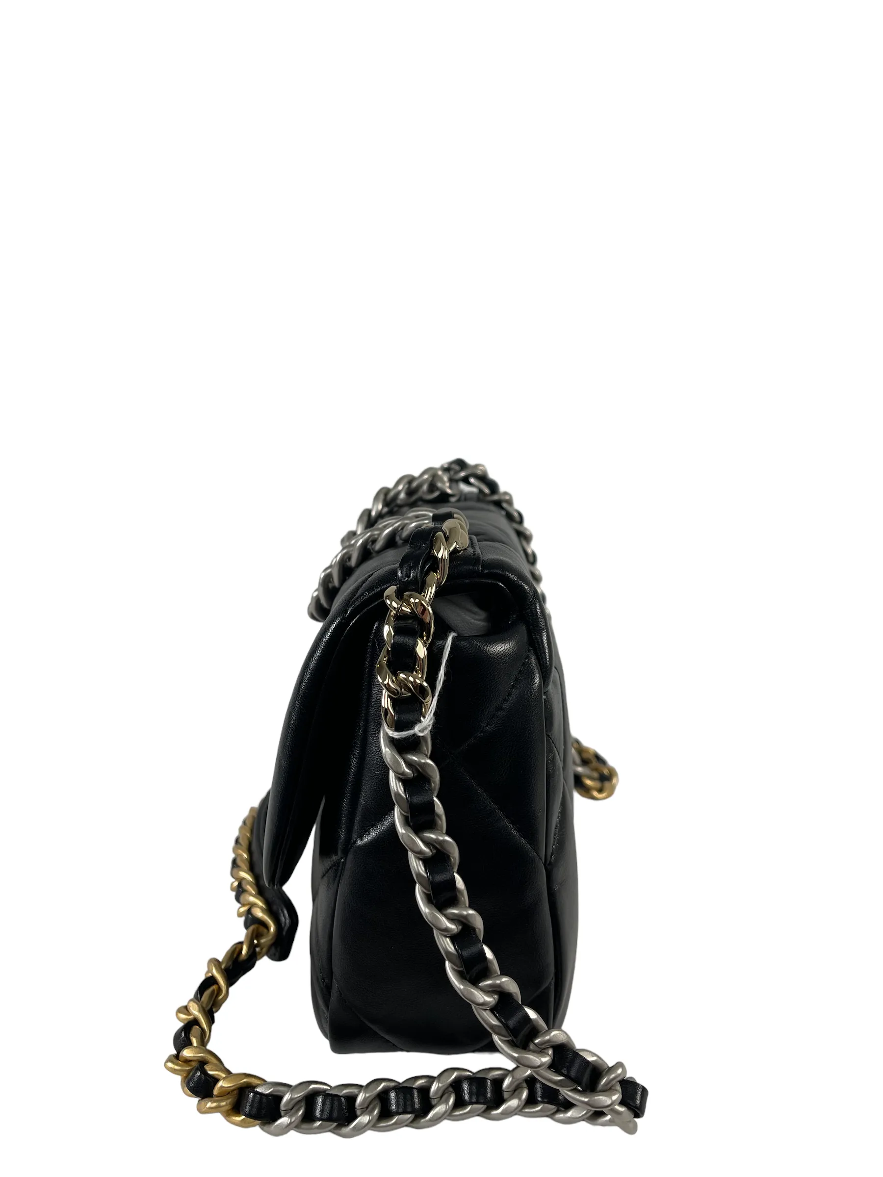 Chanel Black Lambskin Leather '19' Shoulder Bag