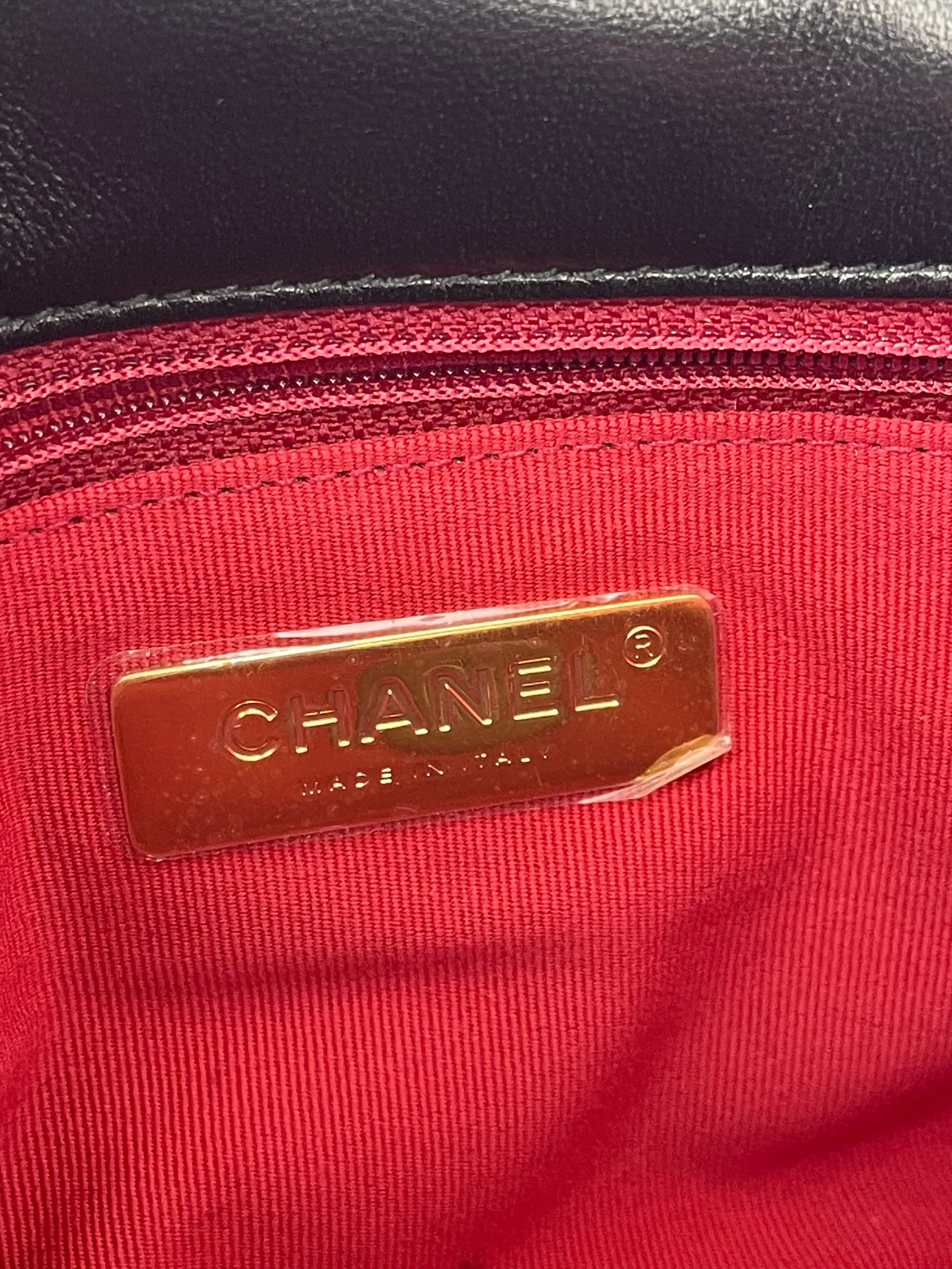 Chanel Black Lambskin Leather '19' Shoulder Bag