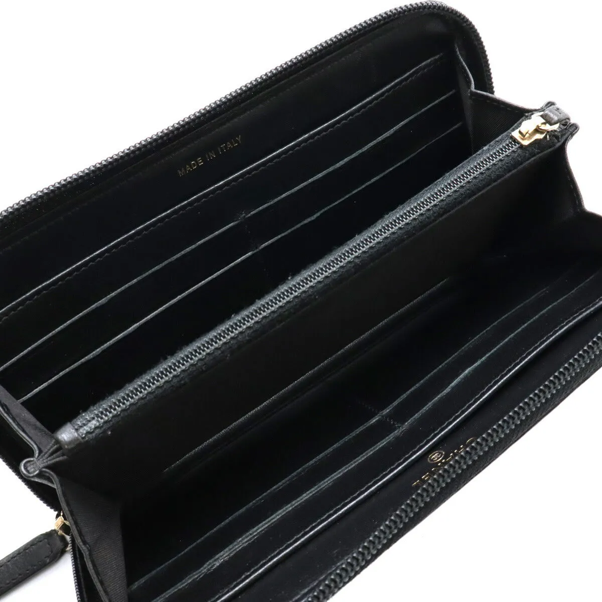 Chanel Boy Lambskin Long Wallet Black