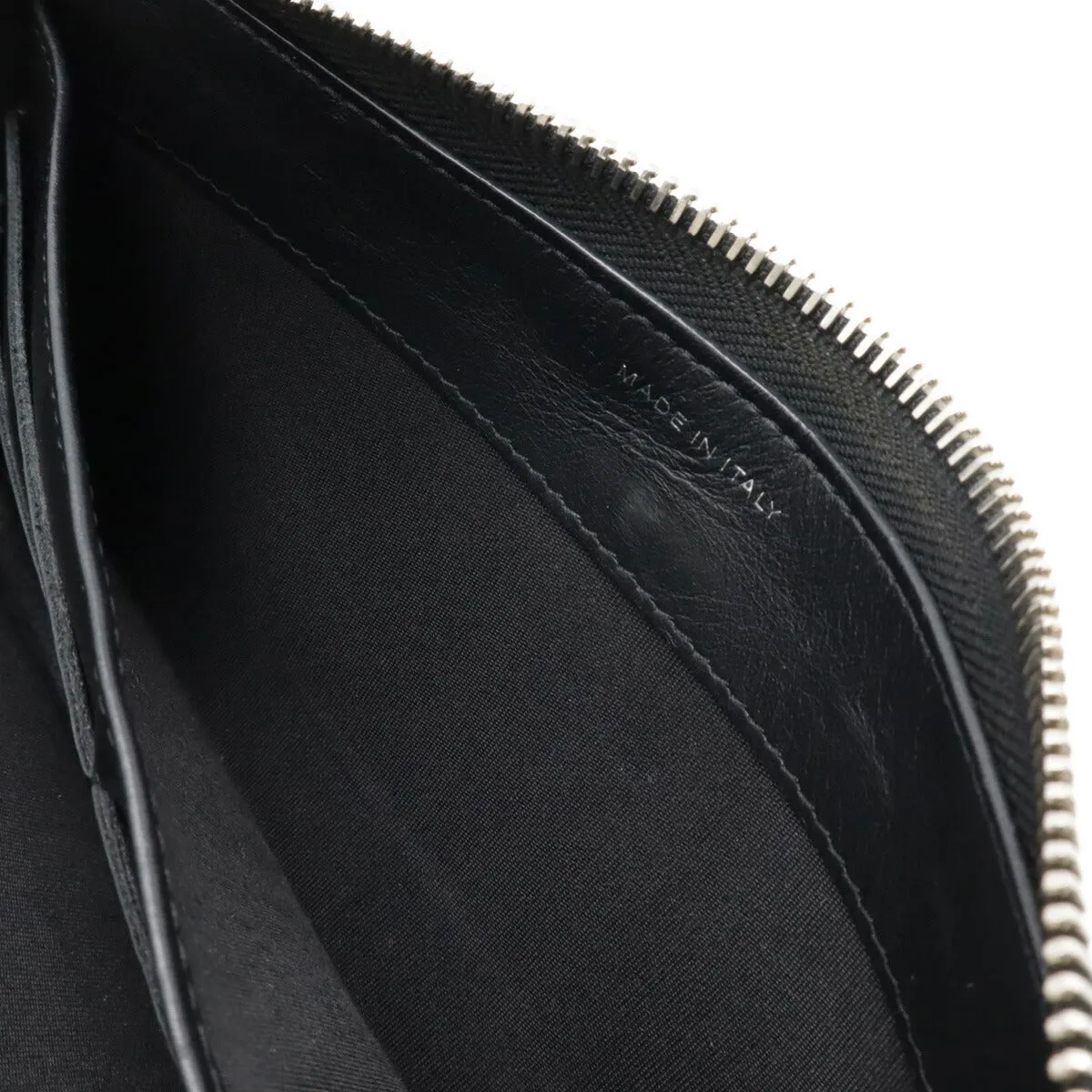 Chanel Camellia Embossed Zip Wallet Black