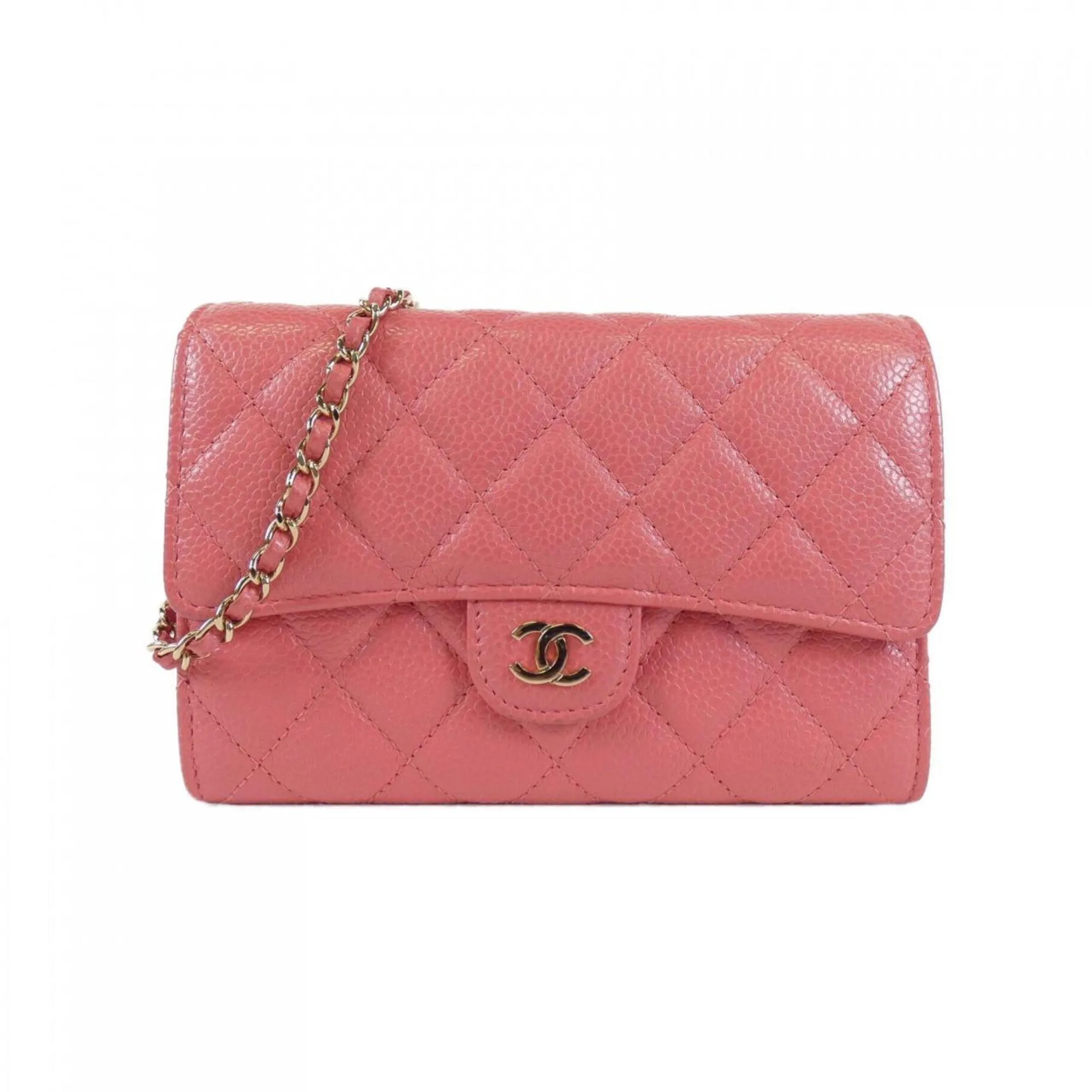 Chanel Caviar Leather Chain/Shoulder Wallet (Pre-Owned)