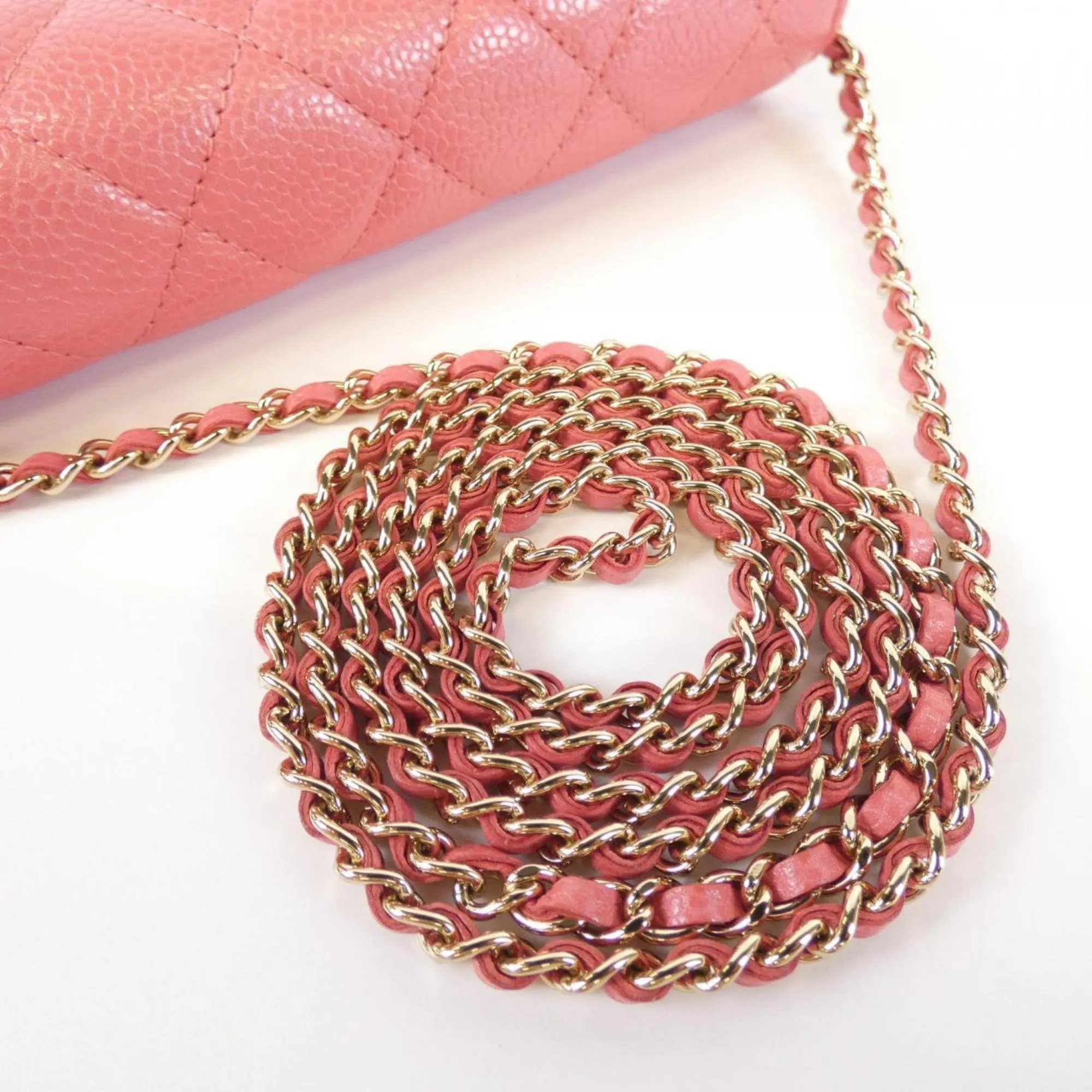 Chanel Caviar Leather Chain/Shoulder Wallet (Pre-Owned)