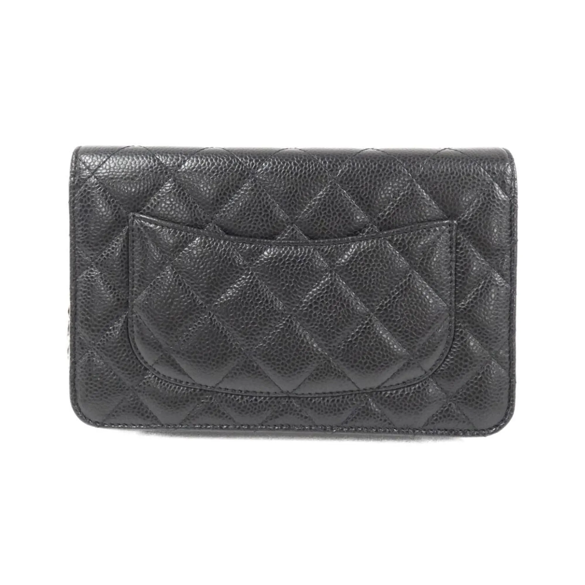 Chanel  Caviar Leather Chain/Shoulder Wallet (Pre-Owned)