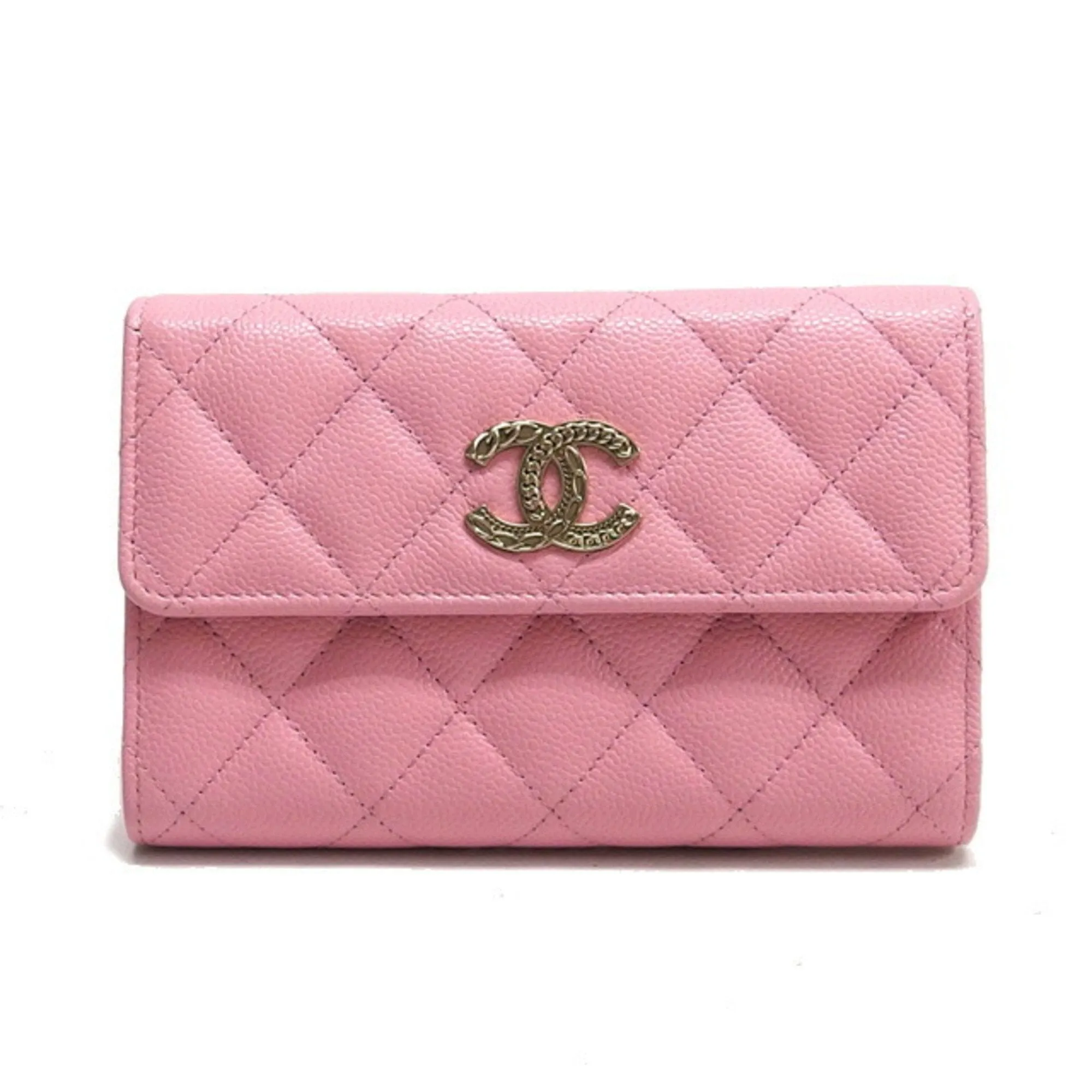 Chanel Caviar Leather Wallet (Tri-Fold) (Pre-Owned)