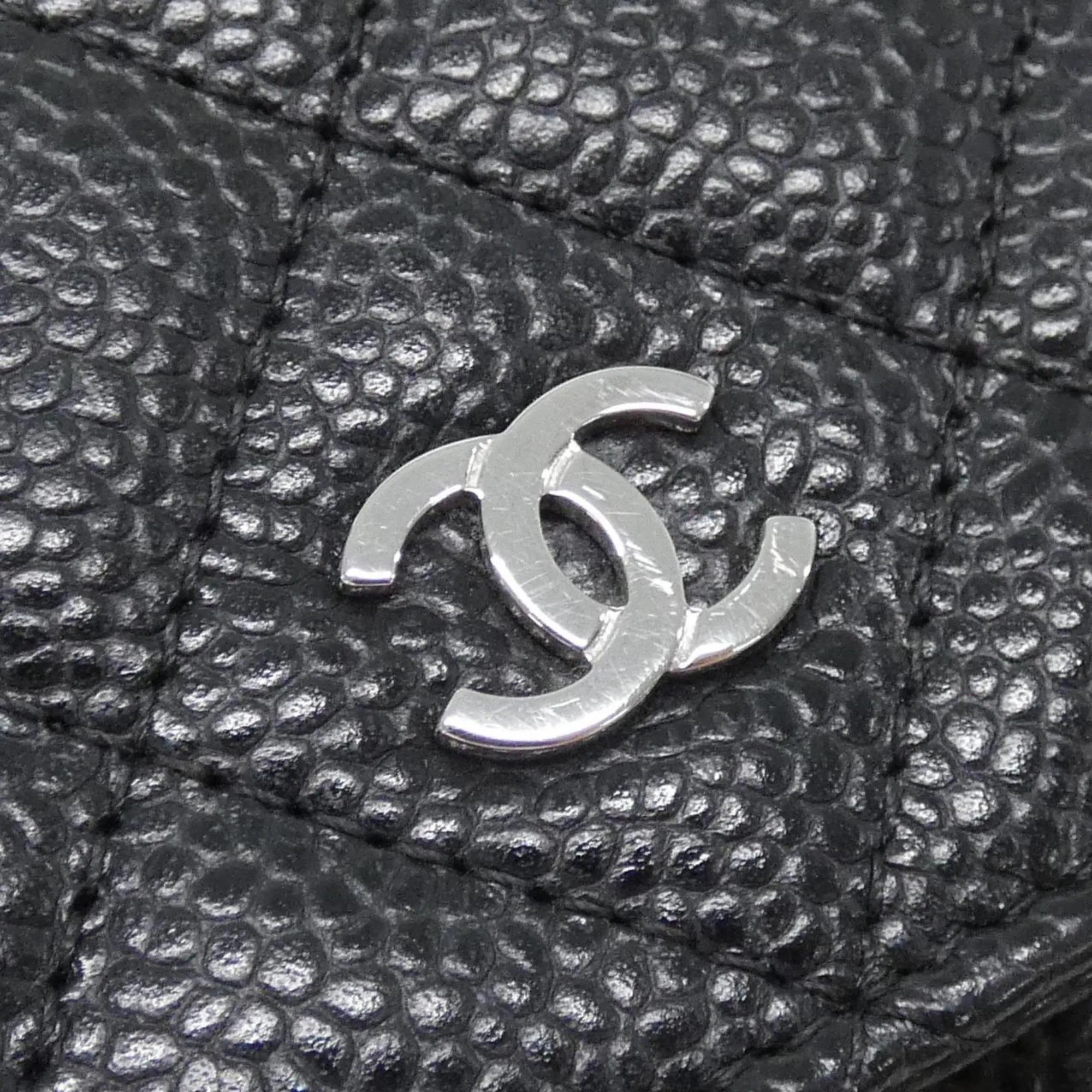 Chanel Grained Calfskin Chain/Shoulder Wallet (Pre-Owned)